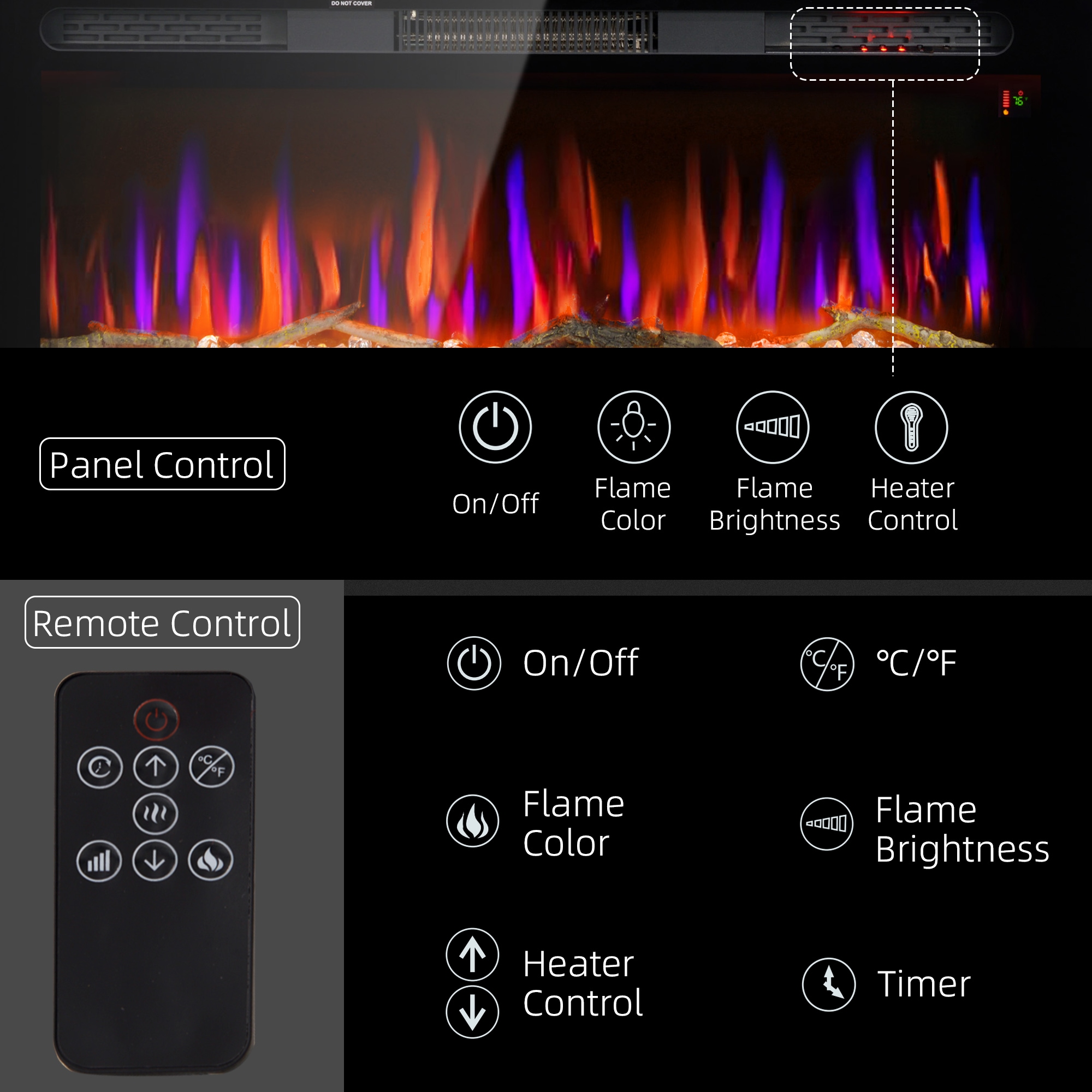 Clihome CL-EF30M Electric-Fireplaces - View #8