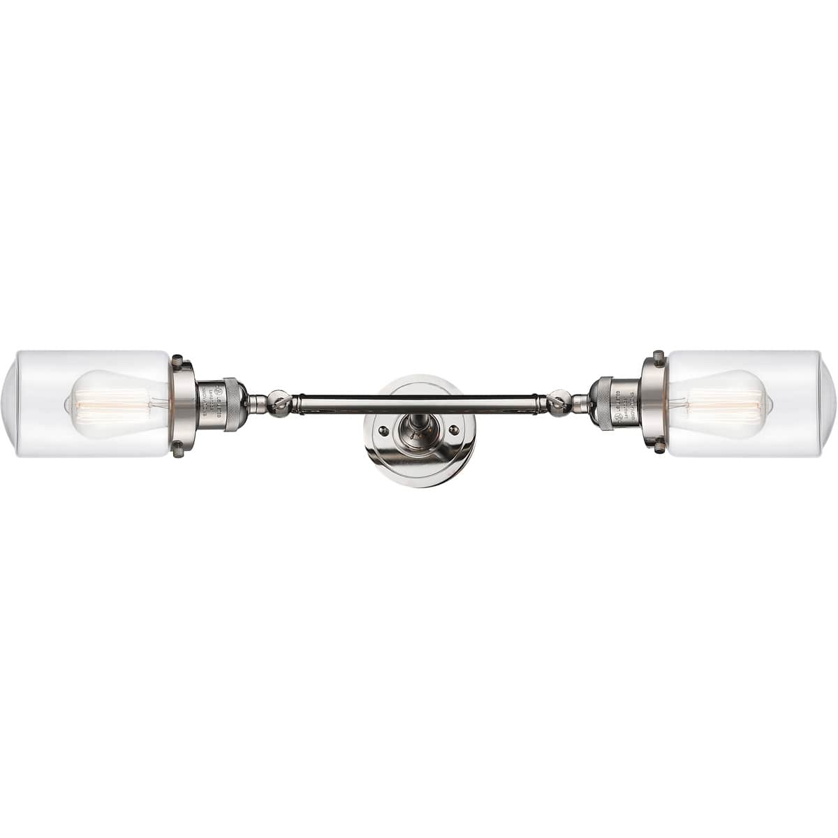 Innovations Lighting - 208L-PN-G312 Franklin Restoration Dover Bathroom Vanity Light Polished Ni...