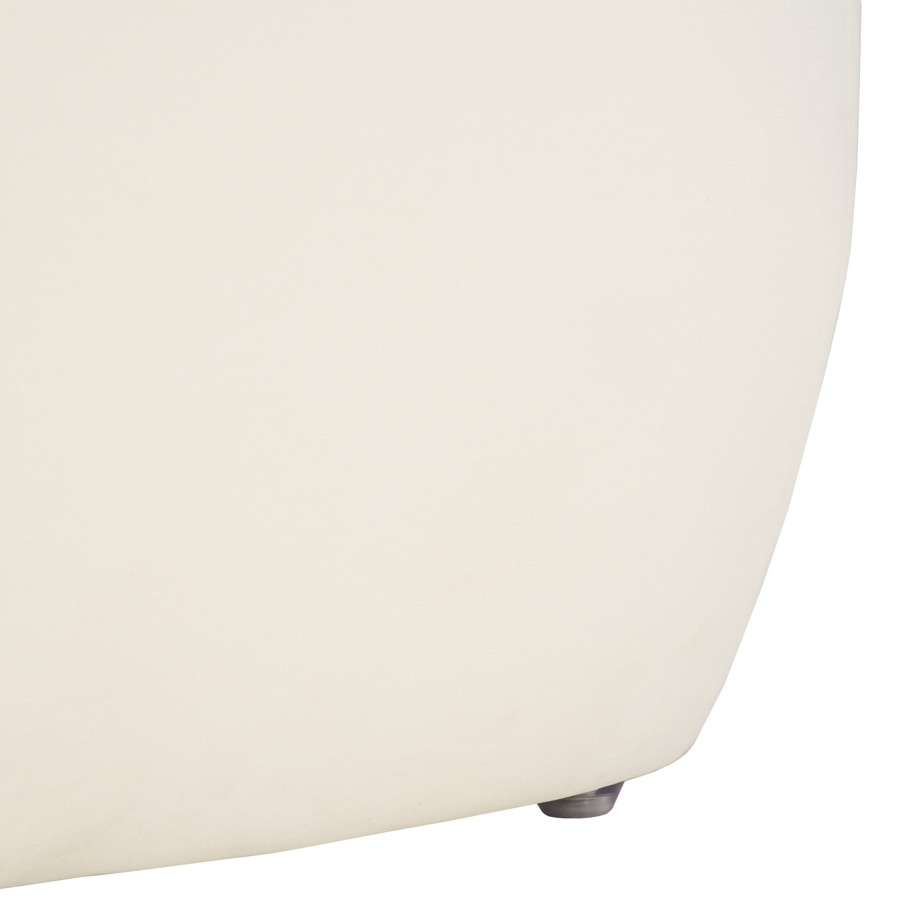 Whitley Cream Velvet Rectangular Ottoman 50"