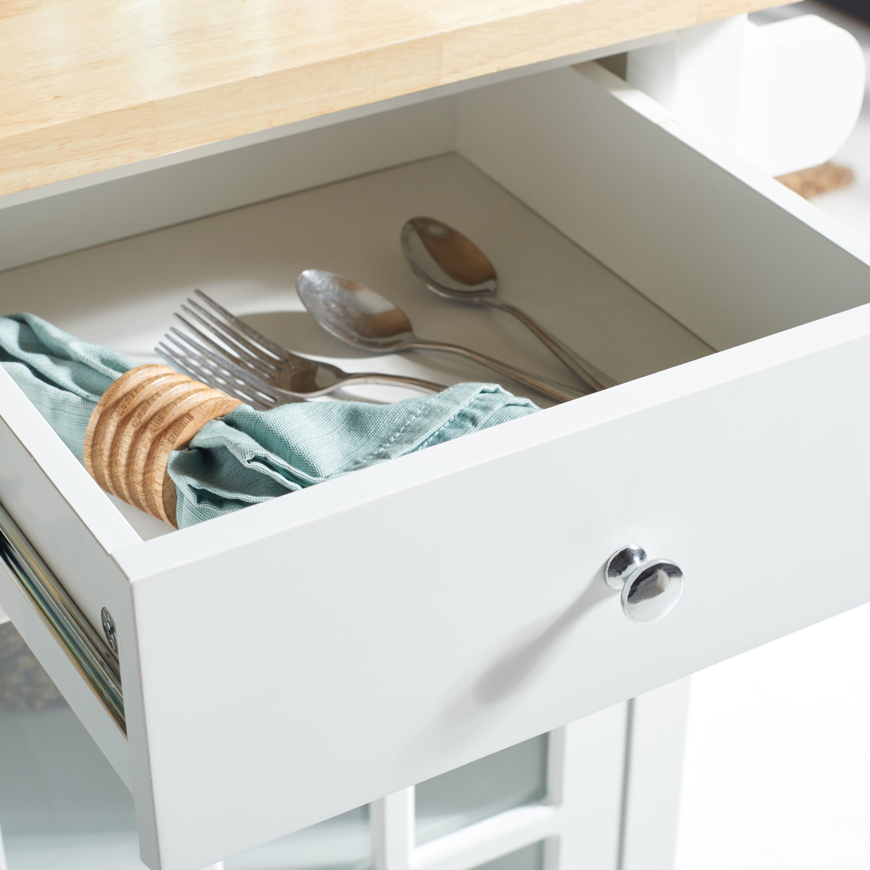 Safavieh Locklyn Transitional White/Natural Wood Pantry in the Dining ...