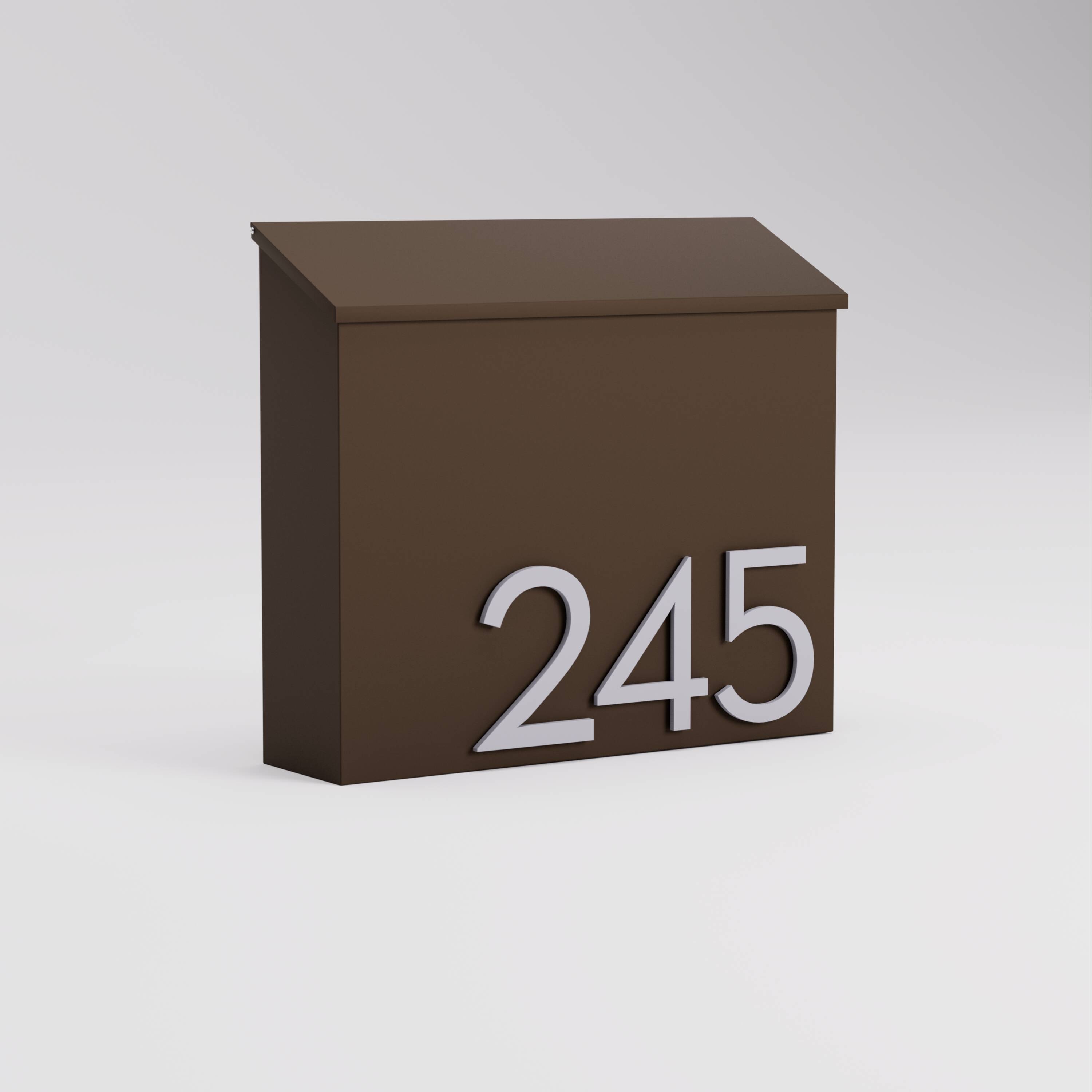 Post & Porch Wall-Mounted Mailboxes Metal Standard Mailbox Brown #INBOX-BROWN-1
