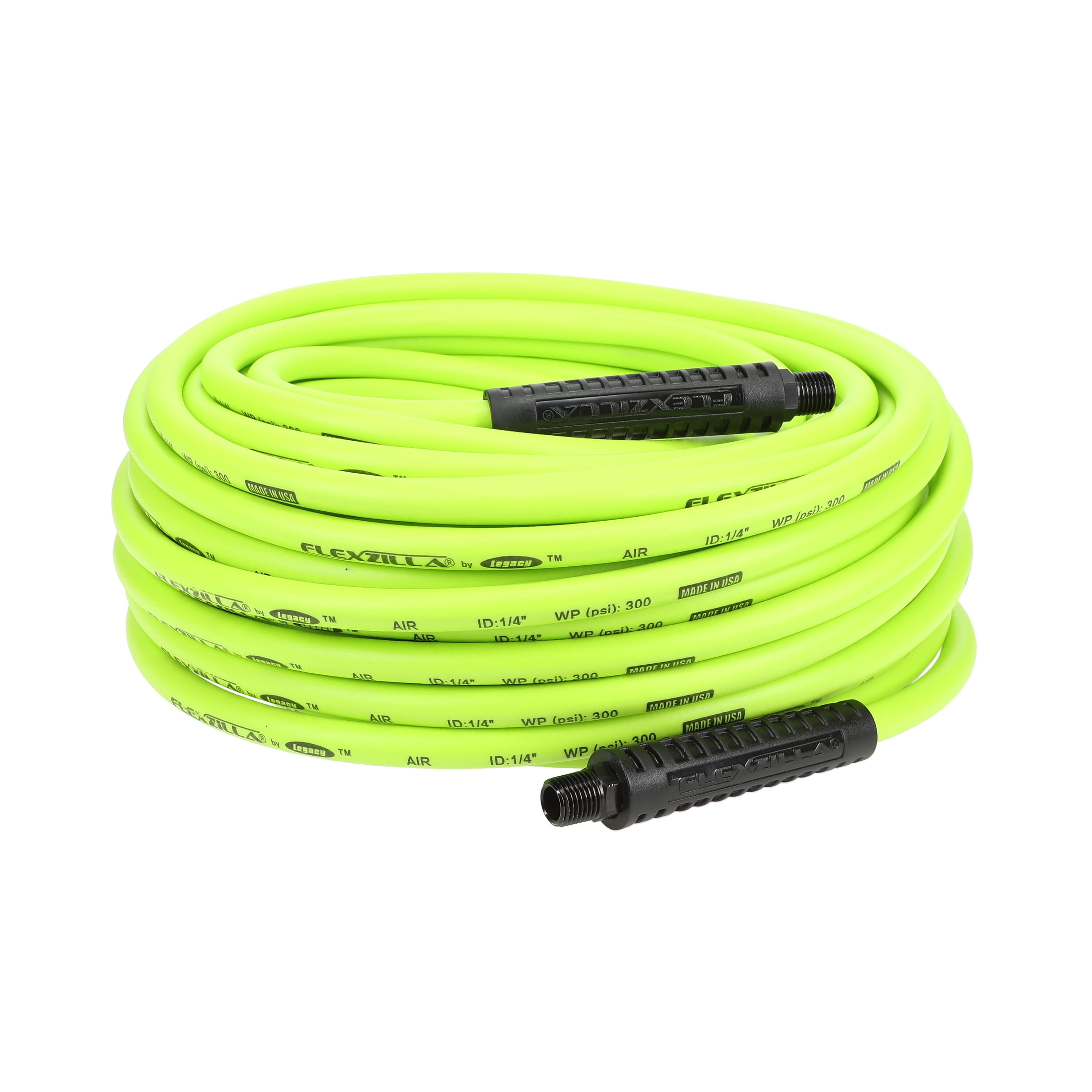 Flexzilla Air Hose, 1/4-in x 100-ft, 1/4-in Mnpt Fittings in the
