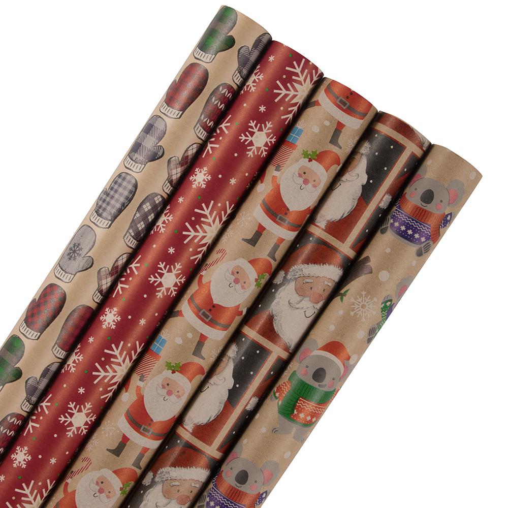 Jam Paper Brown Kraft Recycled Gift Wrapping Paper -27745960g - 5 per Pack