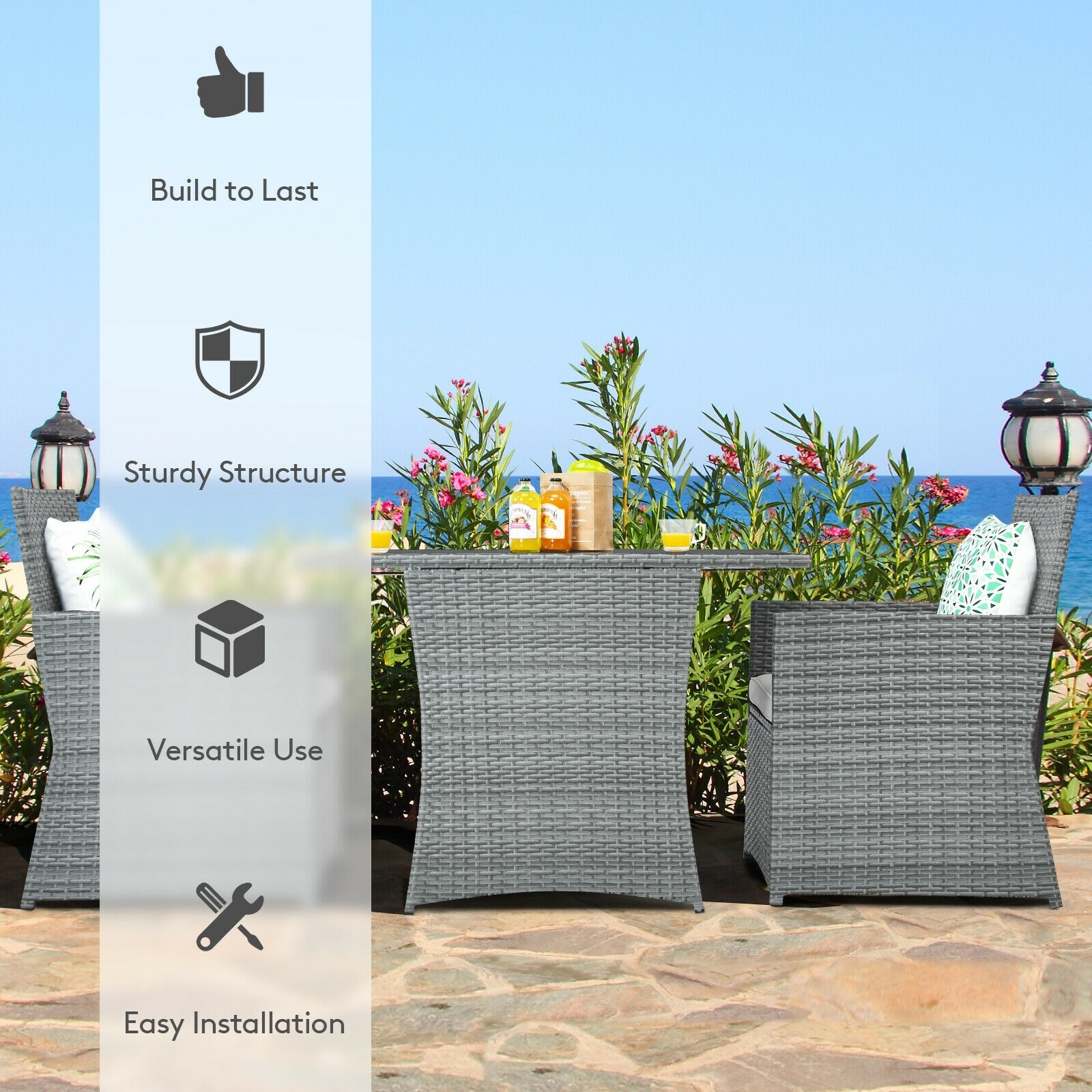LIVIZA OUZ68177WH Patio-Conversation-Sets - View #4
