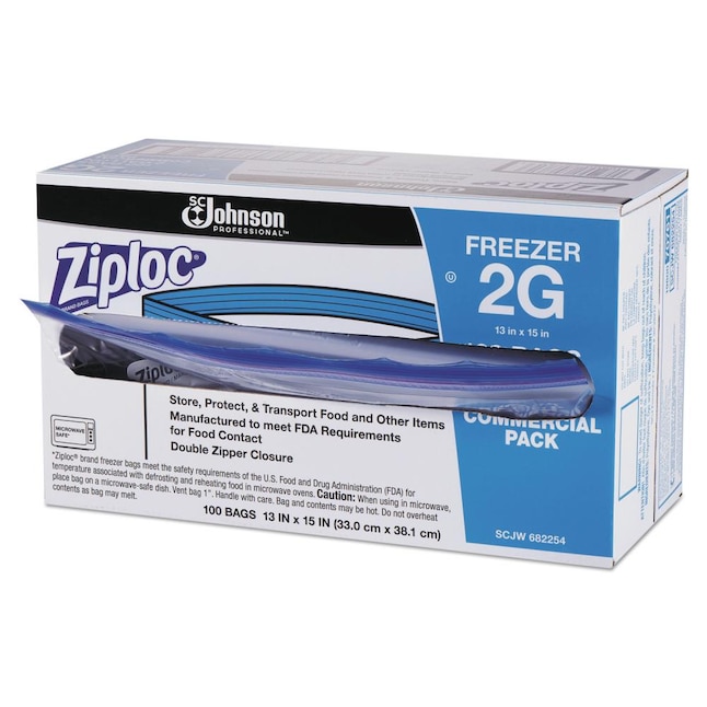 Ziploc 100-Pack 2-Gallon Plastic Reusable Food Bag in the Food Storage  Containers department at