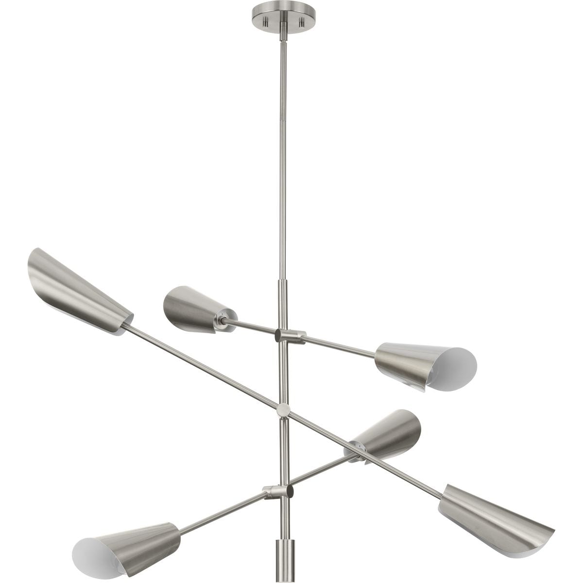 Cornett Brushed Nickel 6-Light Sputnik Chandelier