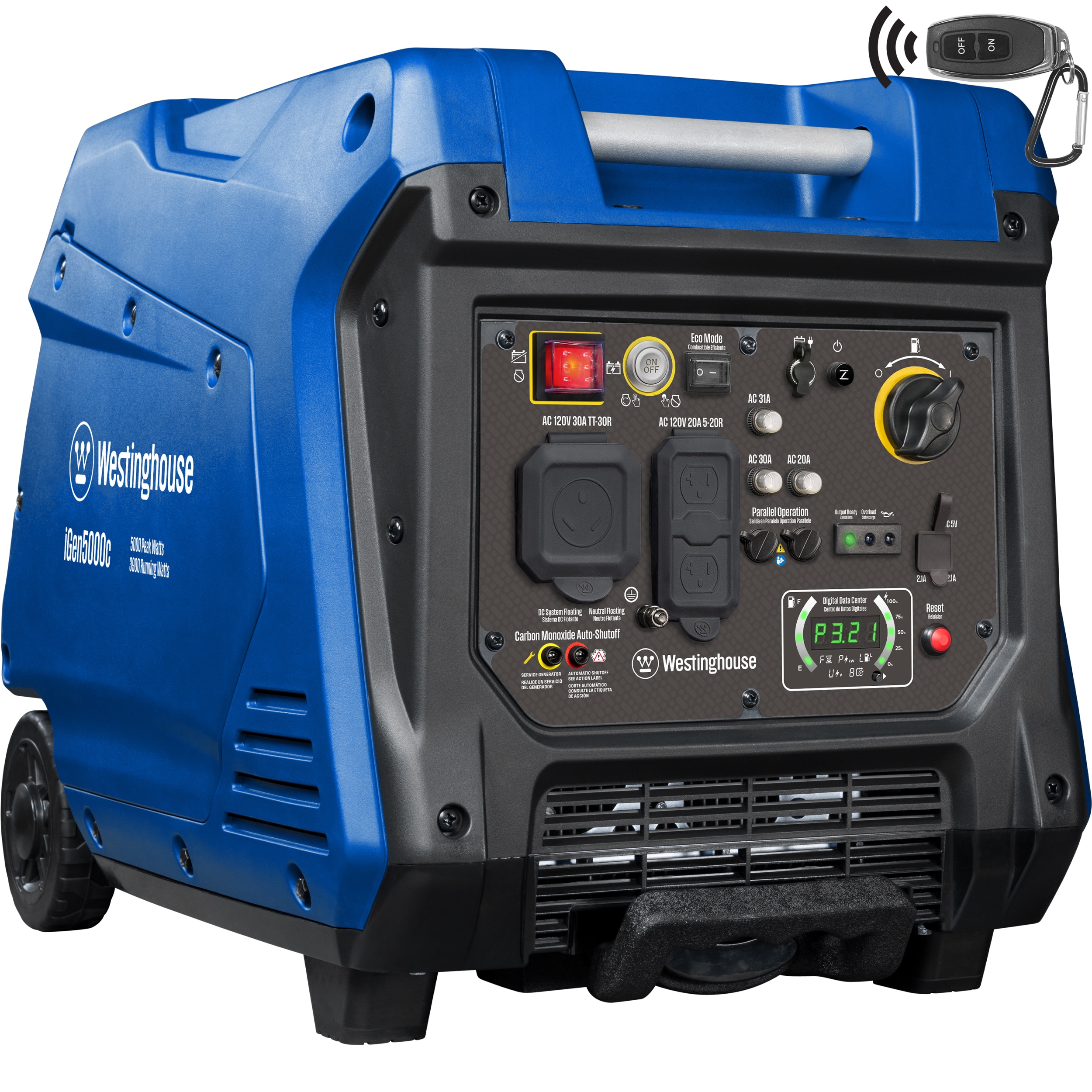 Westinghouse iGen5000c Remote Electric Start 5000-Watt Single Fuel (Gasoline) Inverter Generator IGEN4500C Sansujyuku sansujyuku.com