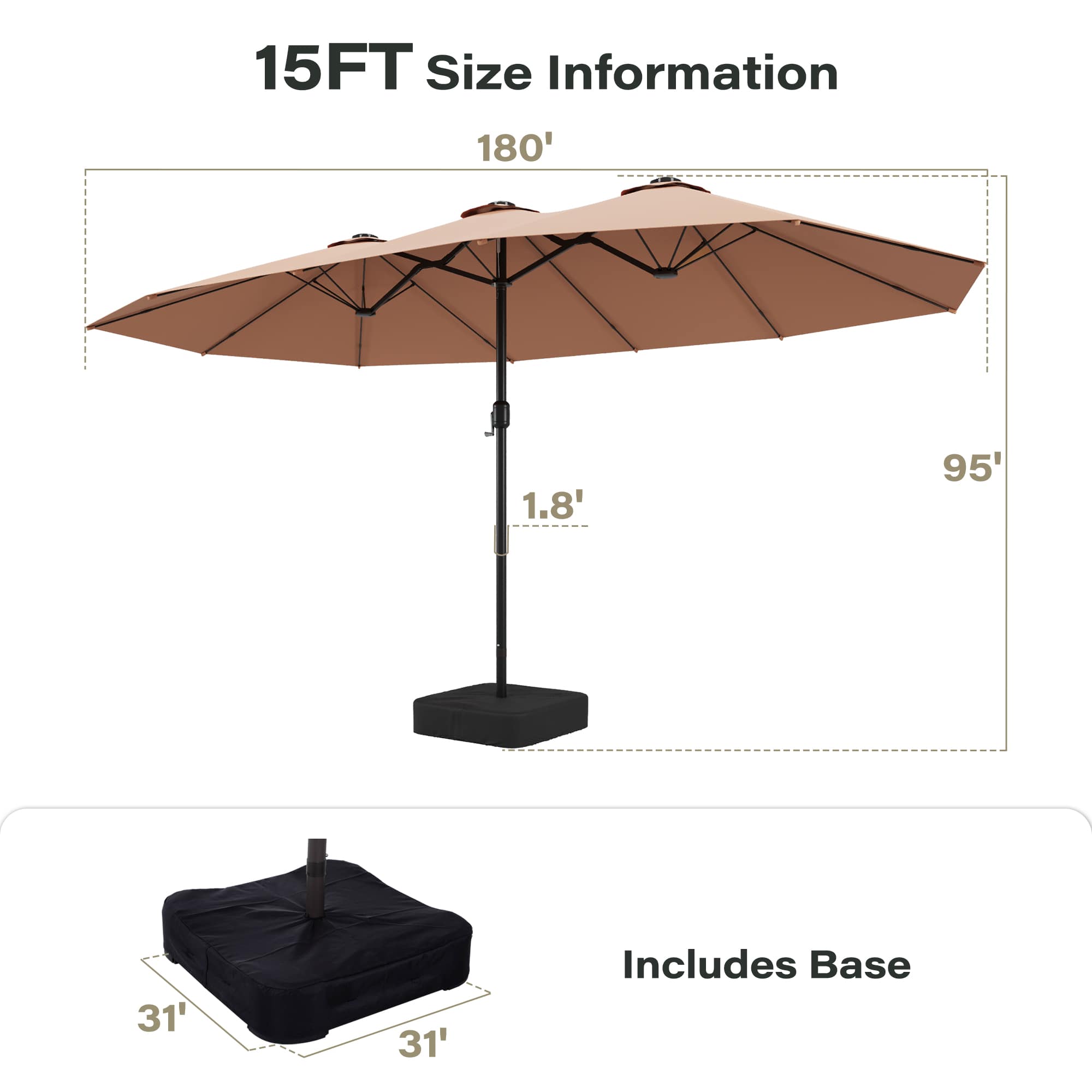 LAUSAINT HOME UMCP111-315-BE2 Umbrellas-2 - View #3