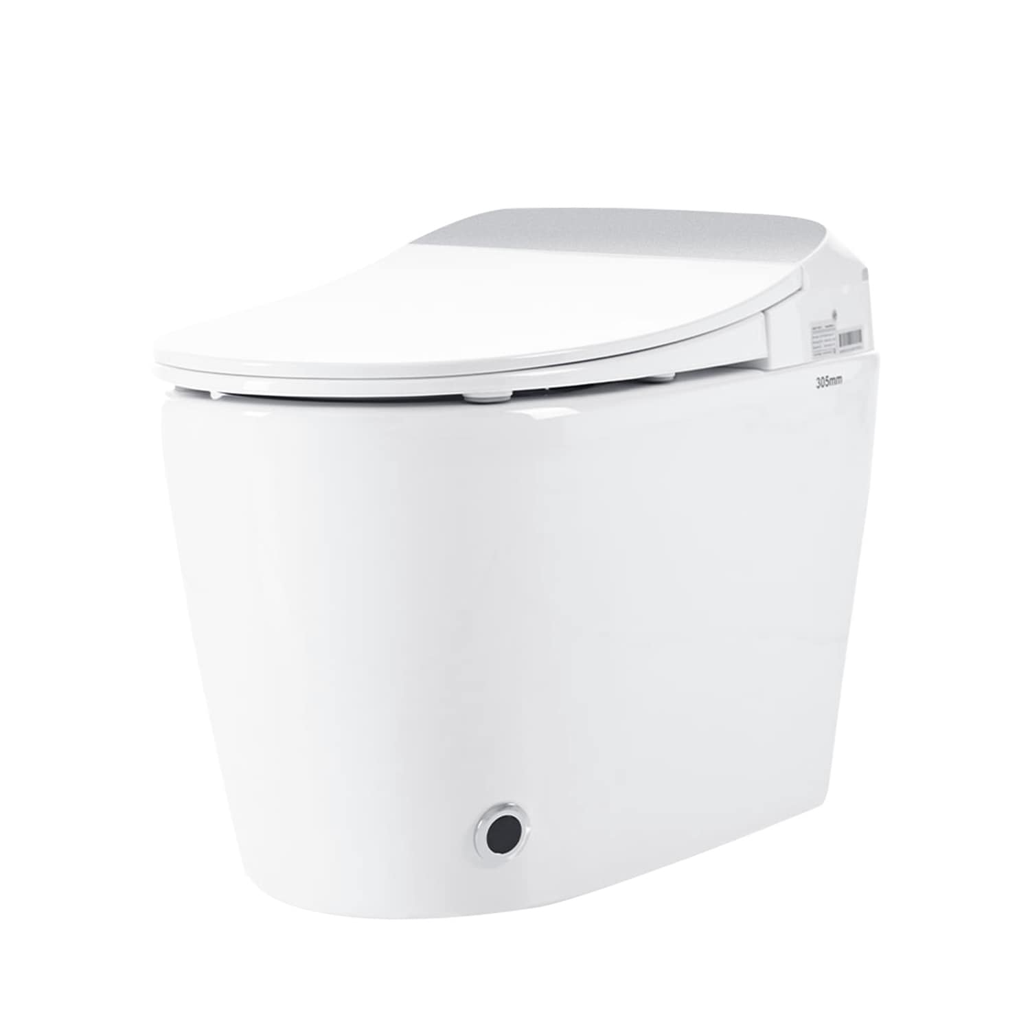 Mondawe MD-ZW34AAA White Single Elongated Standard height Soft Close 1-piece Bidet 12-in Rough-In 1.28 GPF