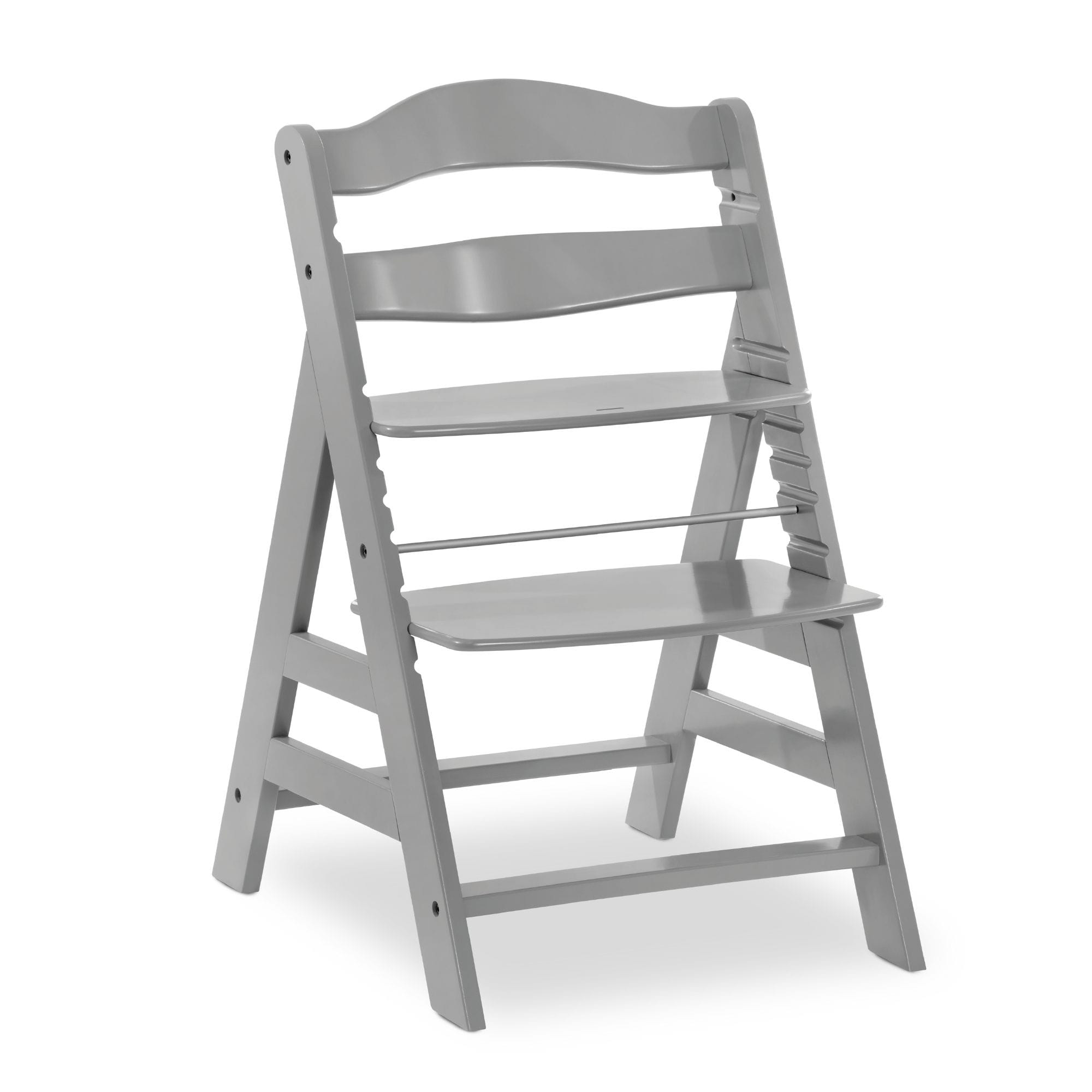 hauck  Alphaand Grow Along Adjustable Wooden Baby High Chair Seat Beechwood Grey