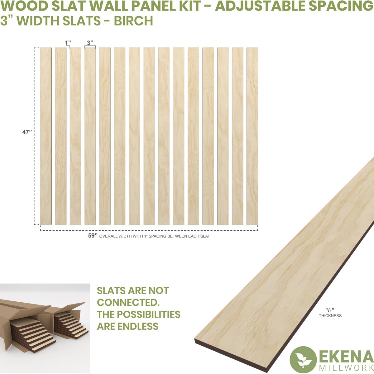 Ekena Millwork SWW60X48X0250BI Wall-Planks - View #2