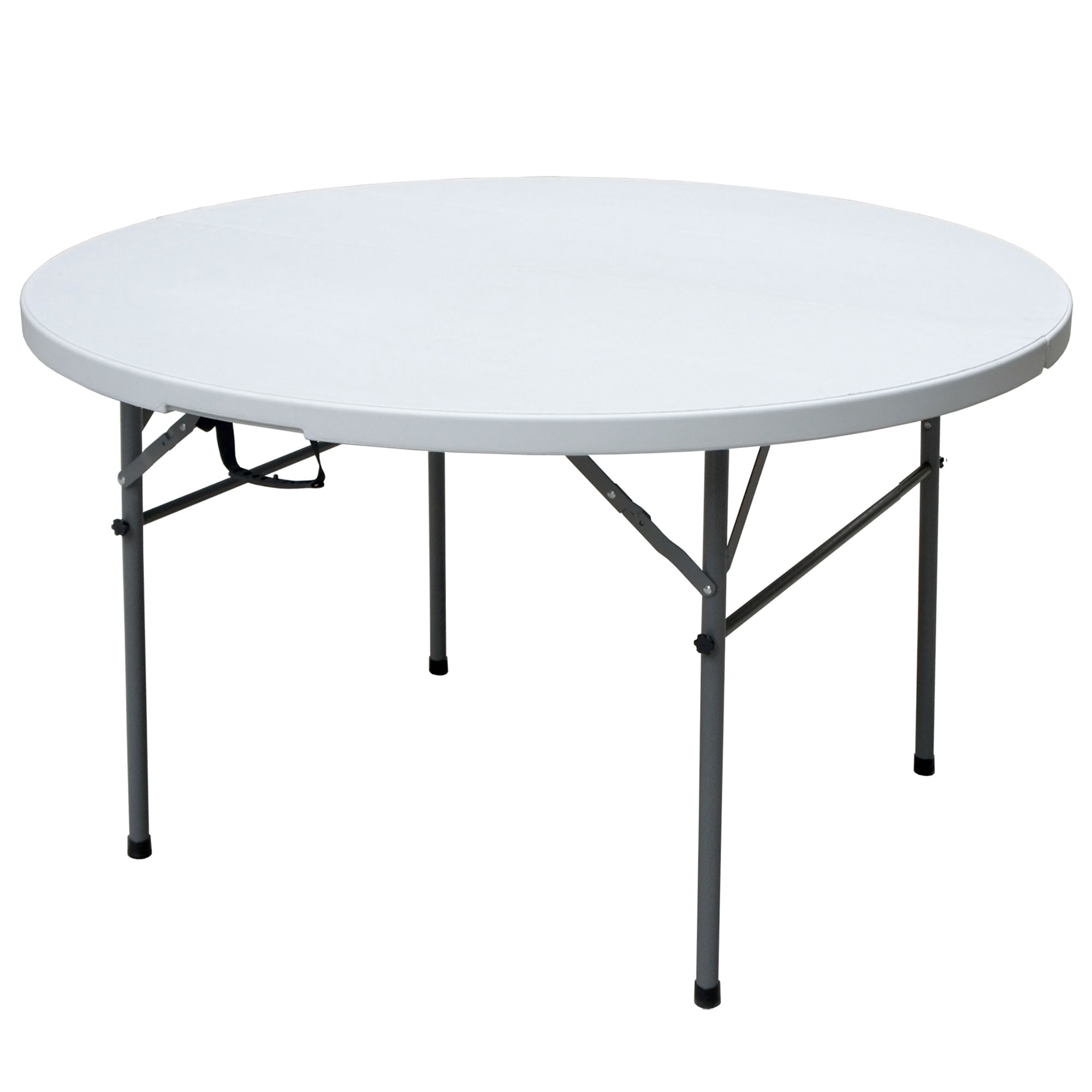 Plastic Development Group 171126 4 Ft Round Indoor Outdoor Folding Banquet Table, White