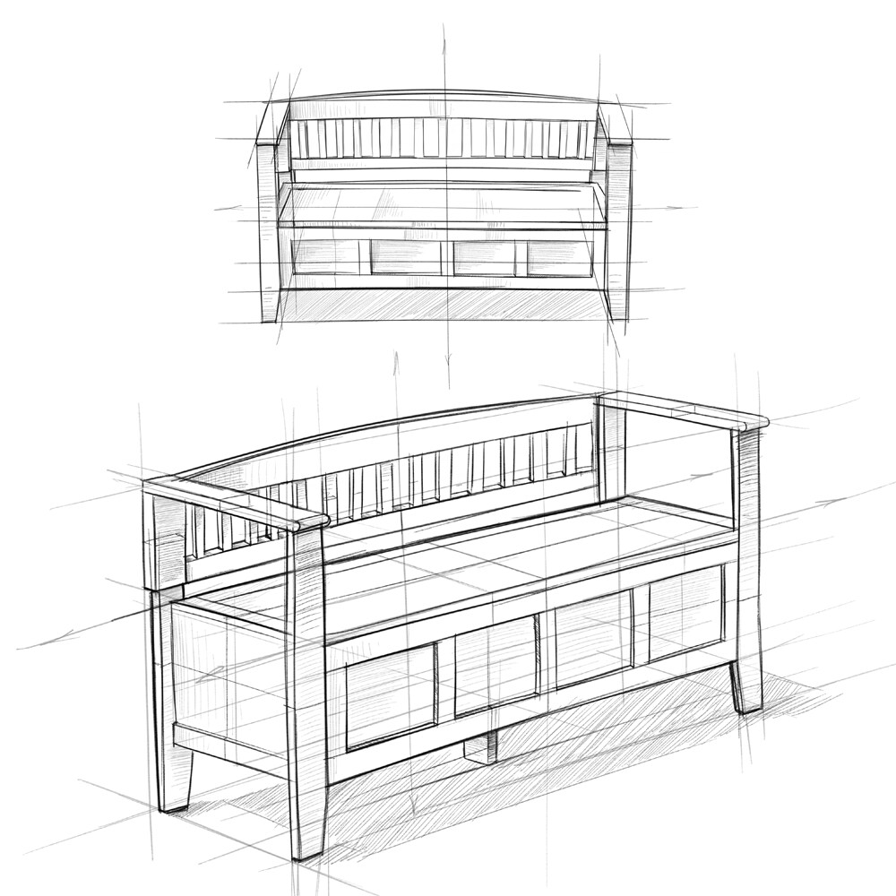 Simpli Home 3AXCBROBEN-BL bench - View #8