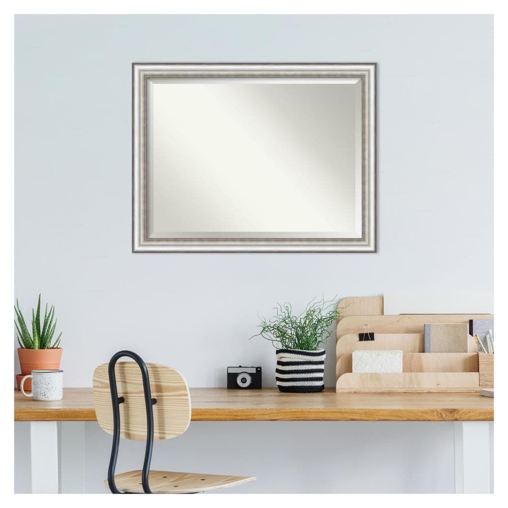 45" x 35" Silver Beveled Rectangular Wall Mirror