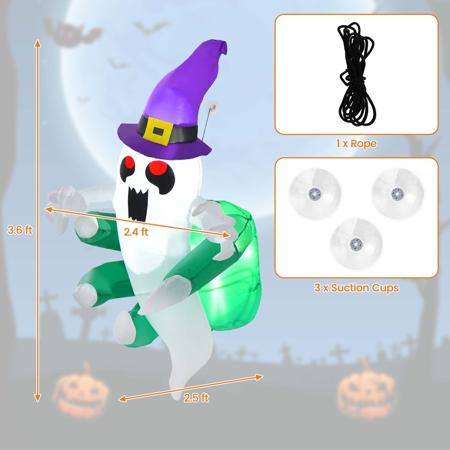 Costway CSHY001285 Outdoor-Halloween-Decor - View #3