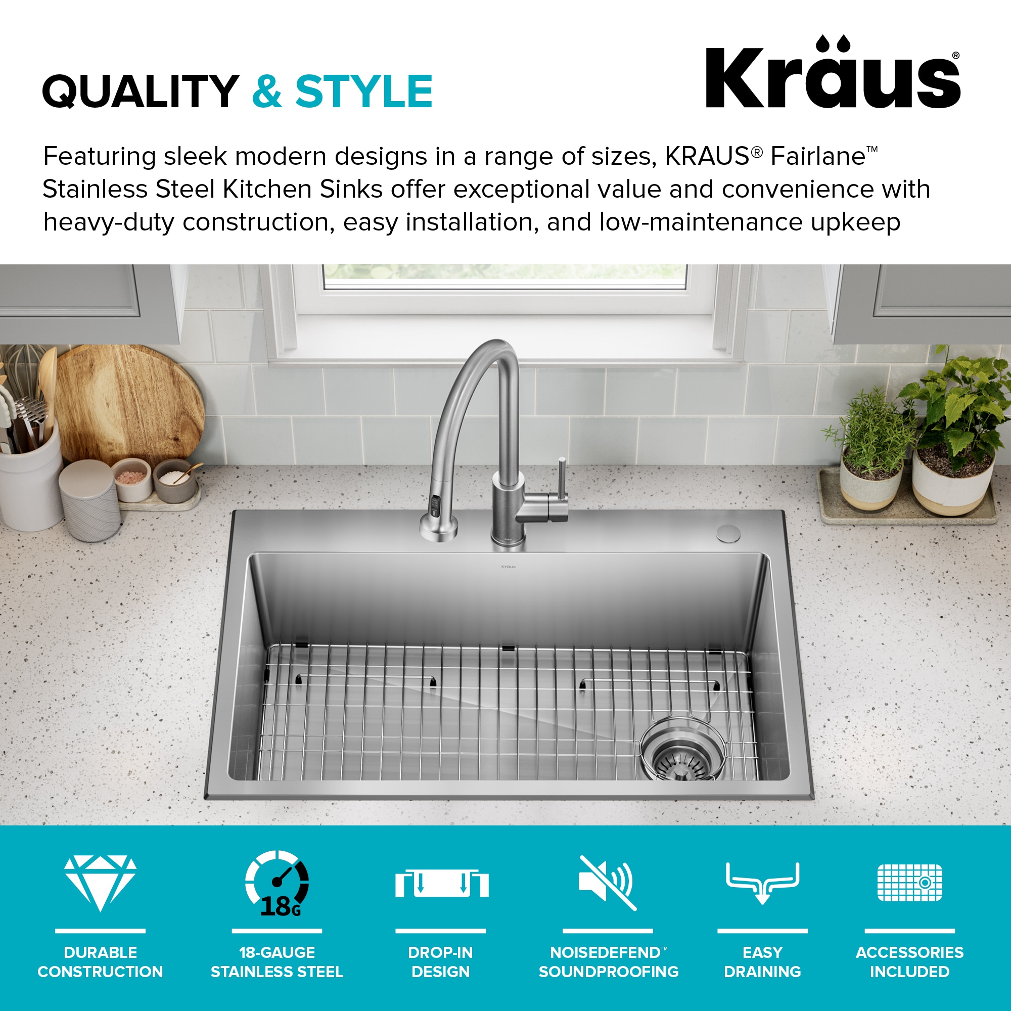 Kraus KHT640-33 Kitchen-Sinks - View #5
