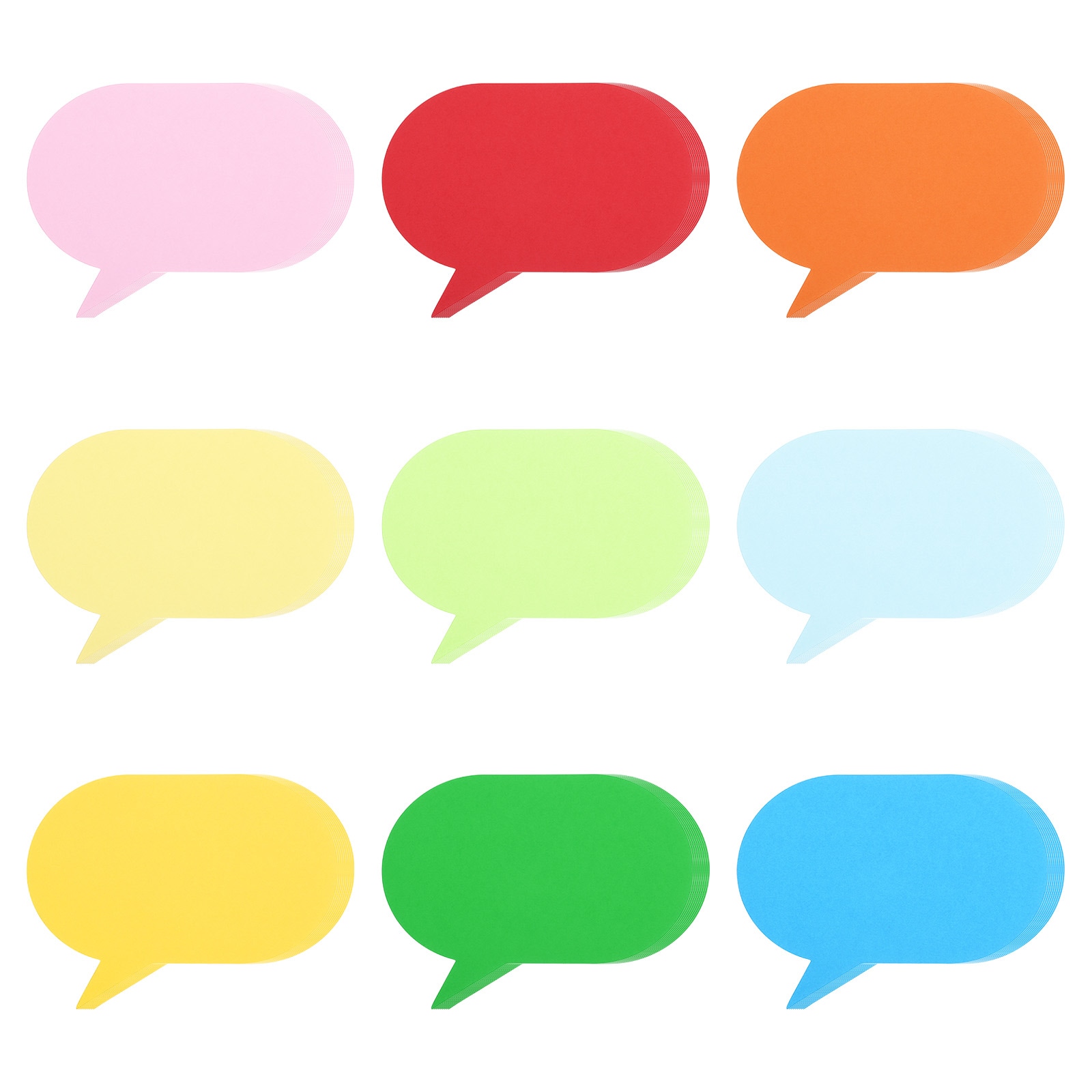 PATIKIL Speech Bubble Cutouts 72pcs Paper Bubble Colorful Bubble Cutout for Classroom Decoration DIY Craft Project Assorted Colors