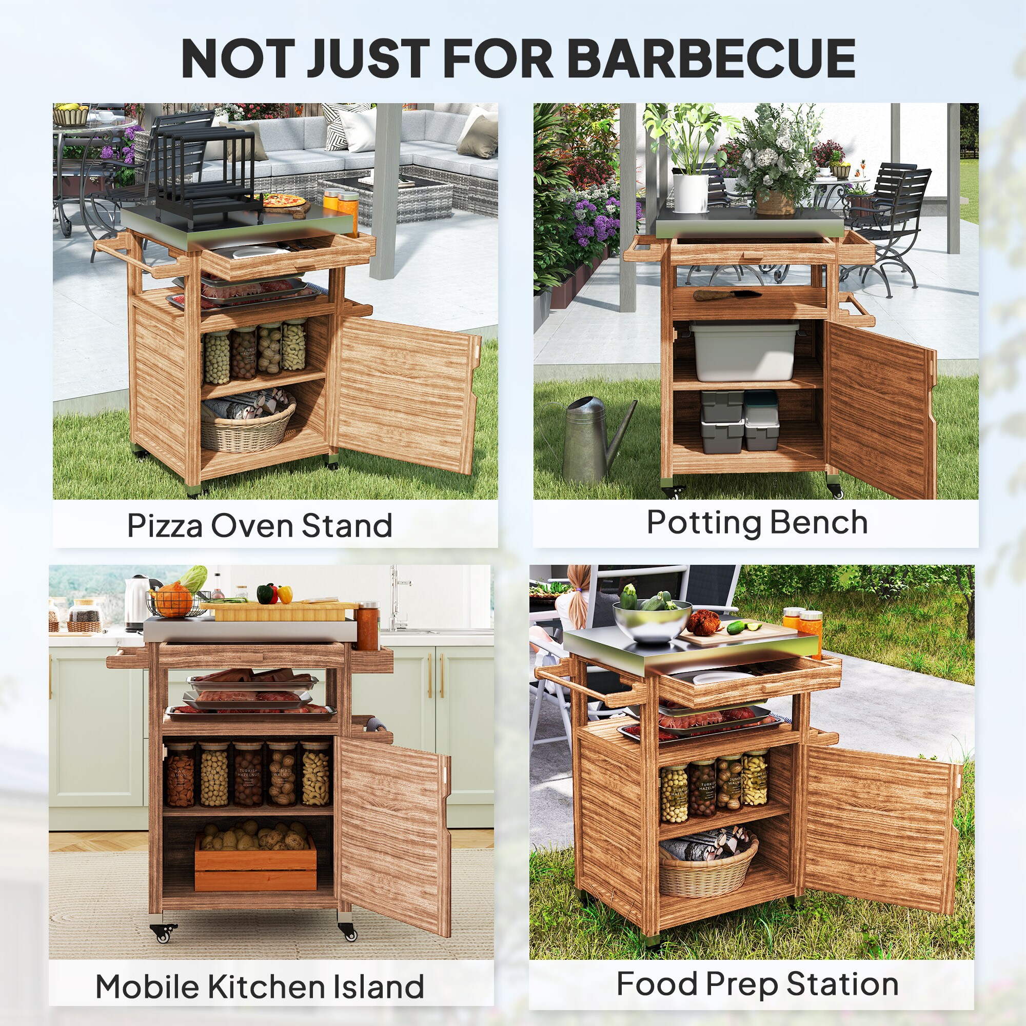 Outsunny 846-152V00BN Grill-Carts-Grill-Stands - View #5