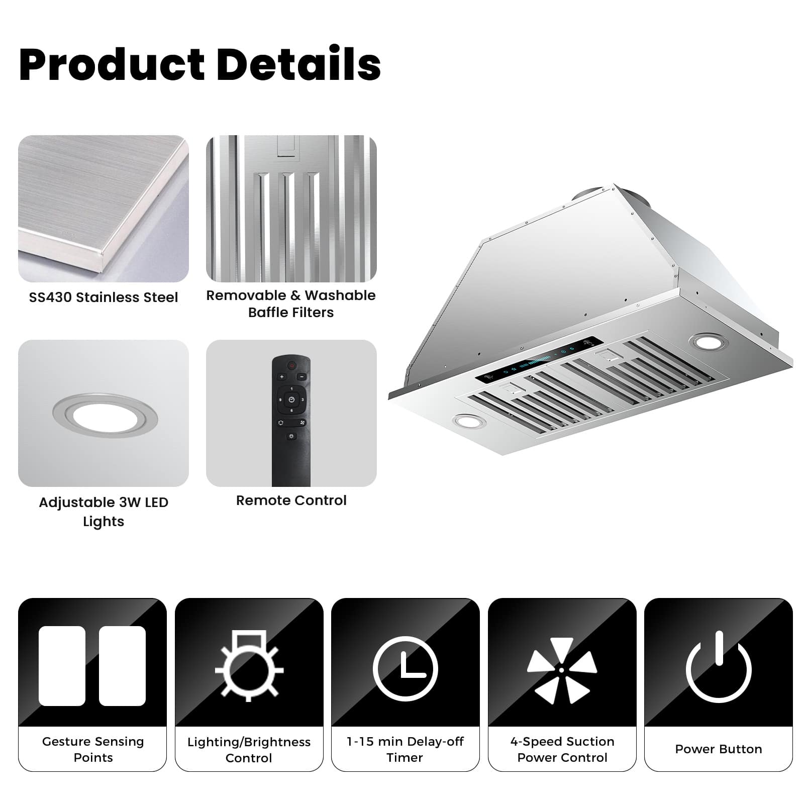 DIVAN DHB01-30-GC Undercabinet-Range-Hoods - View #11