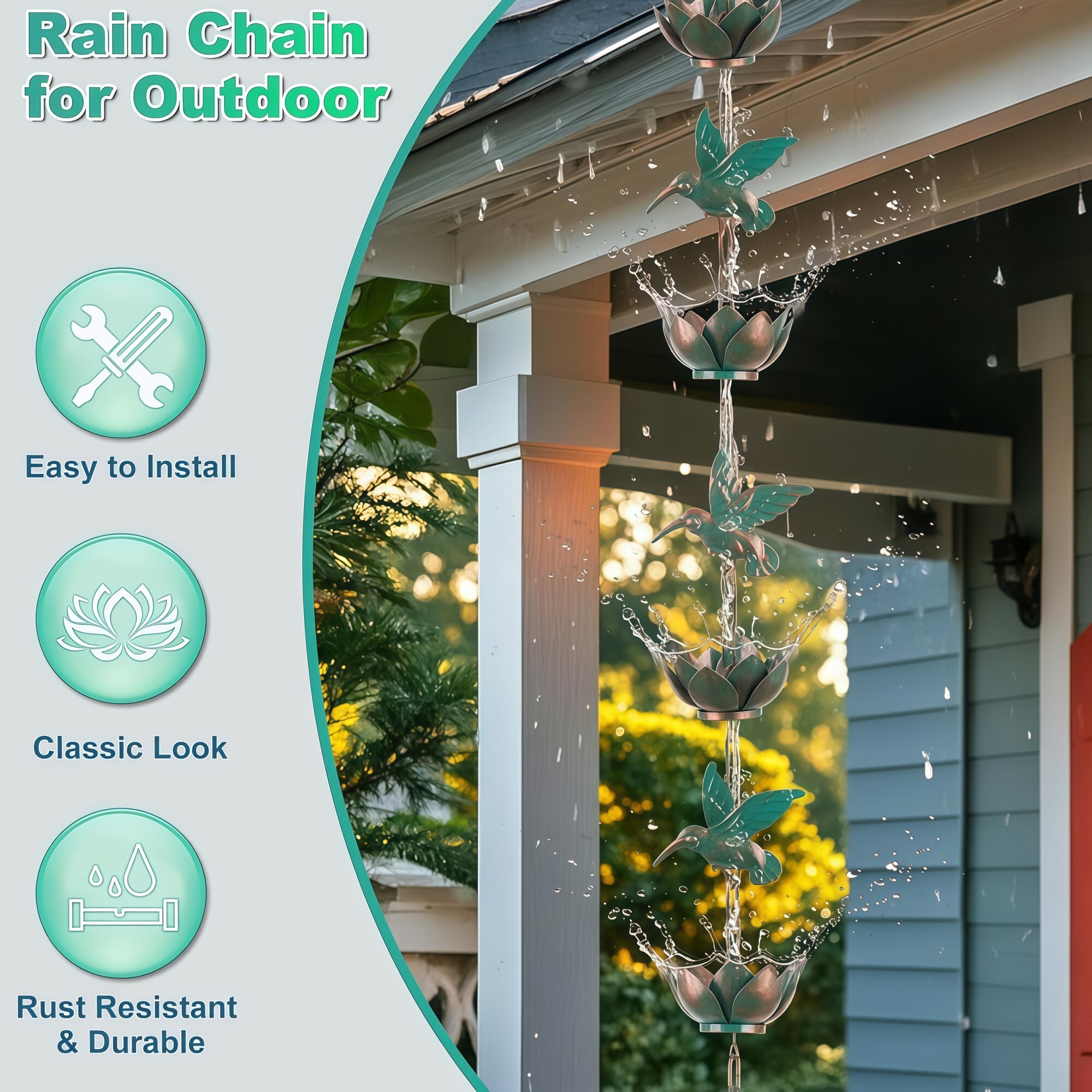 Numhew NHWILL5987 Rain-Chains - View #4