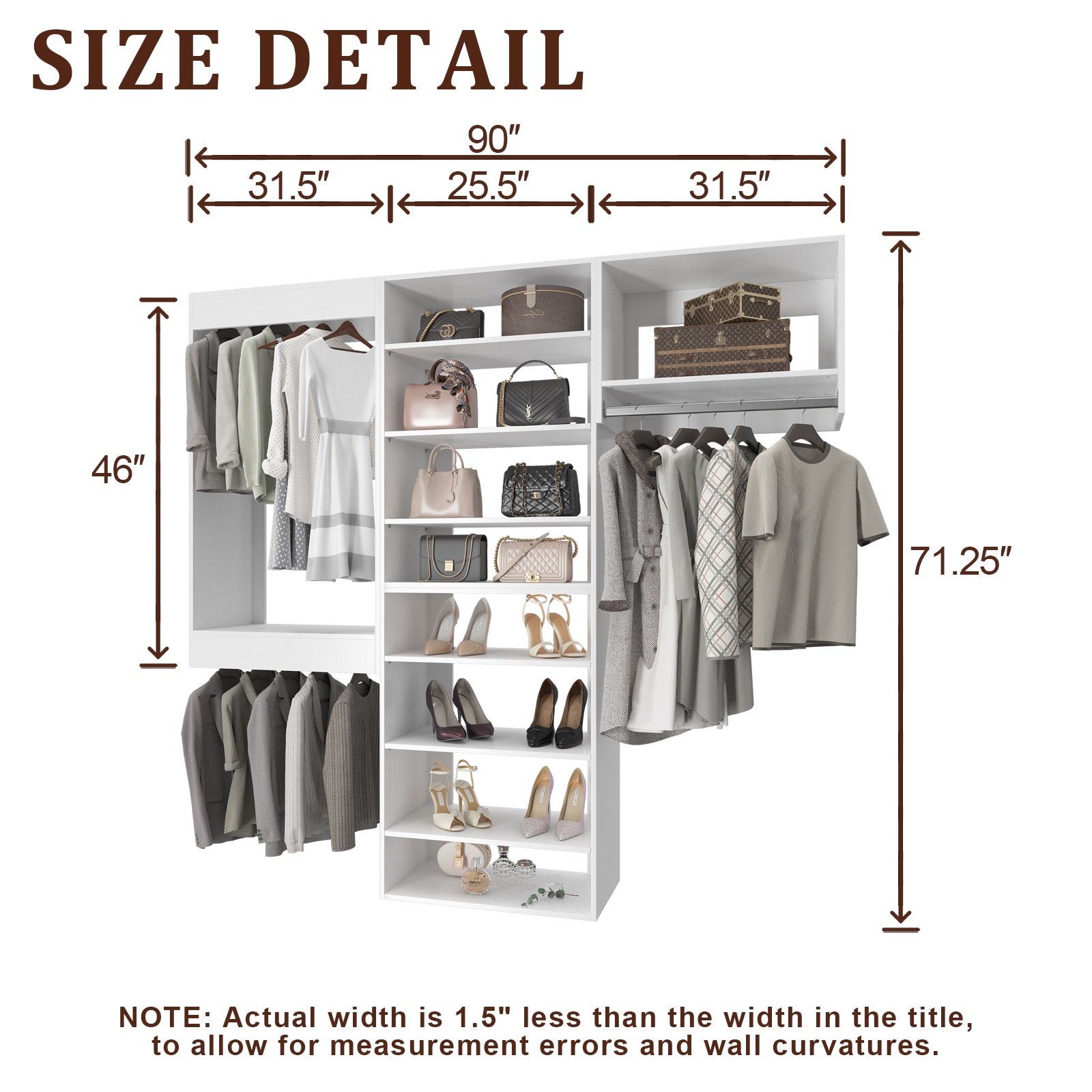 LUXEYARD LO-MODEL9-90-ZJL Wood-Closet-Kits - View #8
