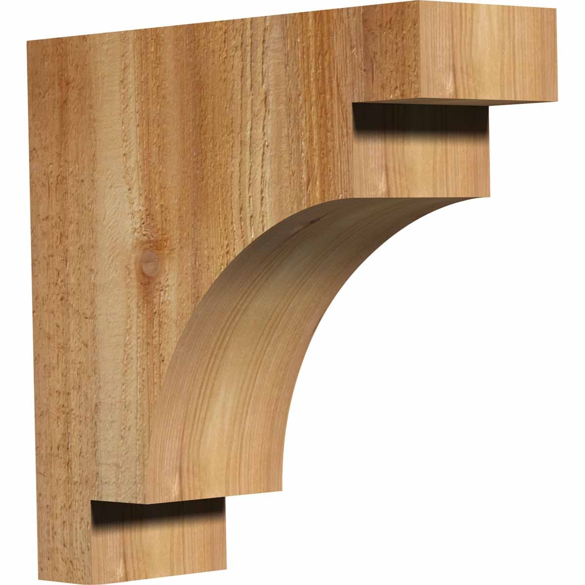 Ekena Millwork COR04X12X12MED00RWR 4-in x 12-in x 12-in Mediterranean Unfinished Western red cedar Wood Paintable/Stainable Corbel