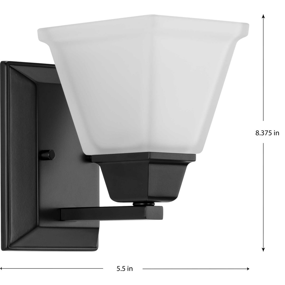 Clifton Heights Craftsman-Inspired Matte Black Vanity Light