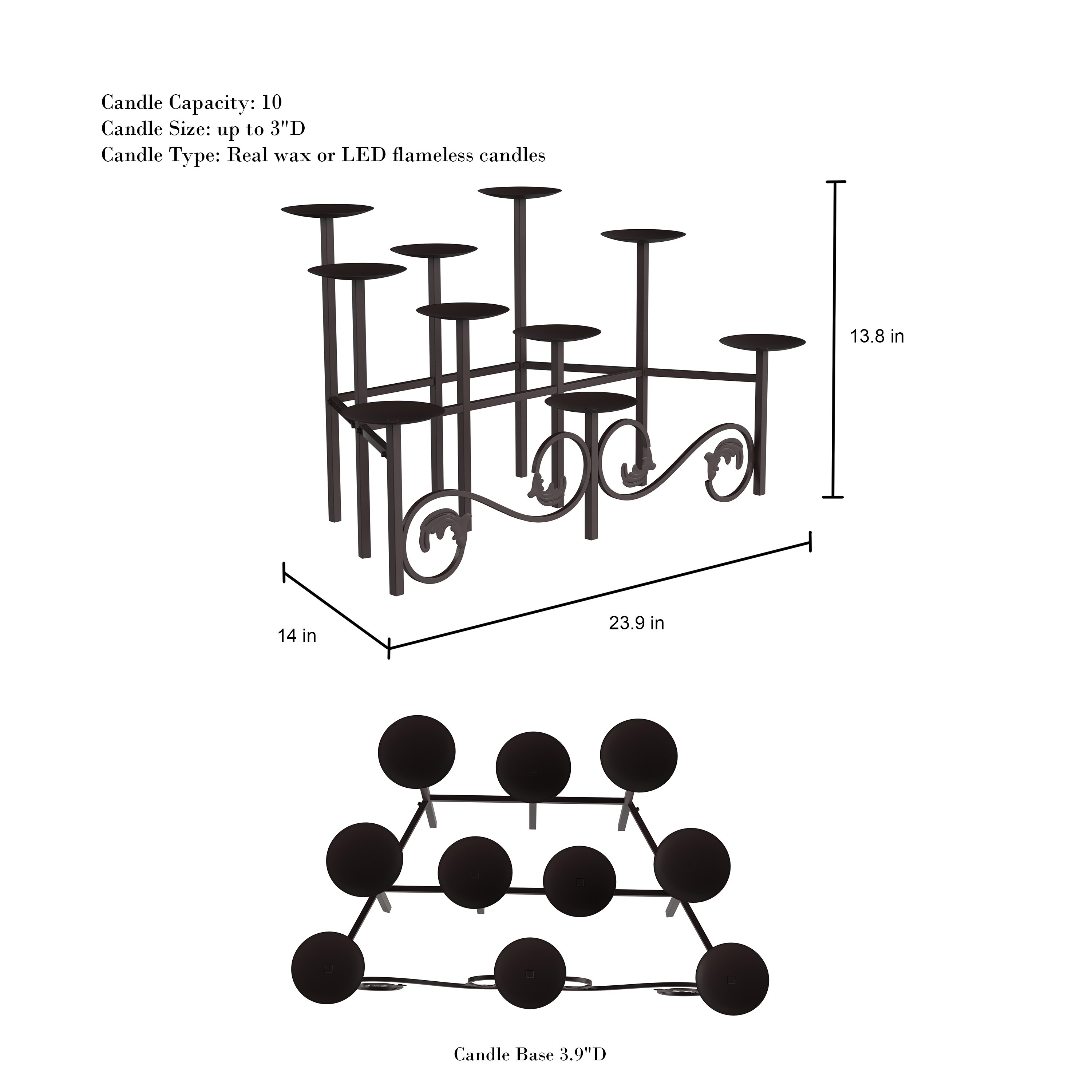 Hastings Home 662318TTF Candle-Holders - View #3
