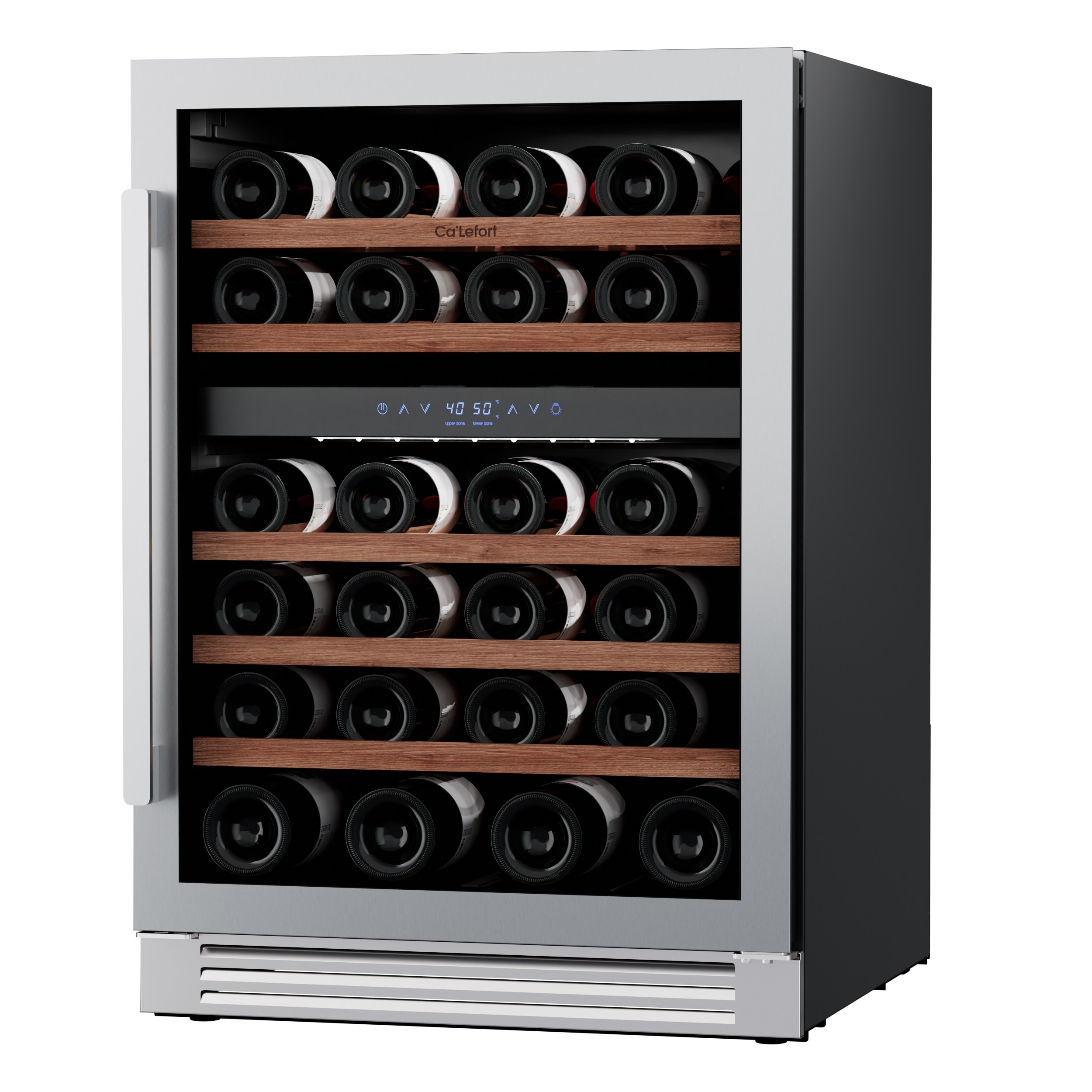 Yeego 30 in. Dual Zone Cellar Cooling Unit 66-Bottles Built- in Wine Cooler Side-By-Side Refrigerators Mini Fridge in Black, Silver
