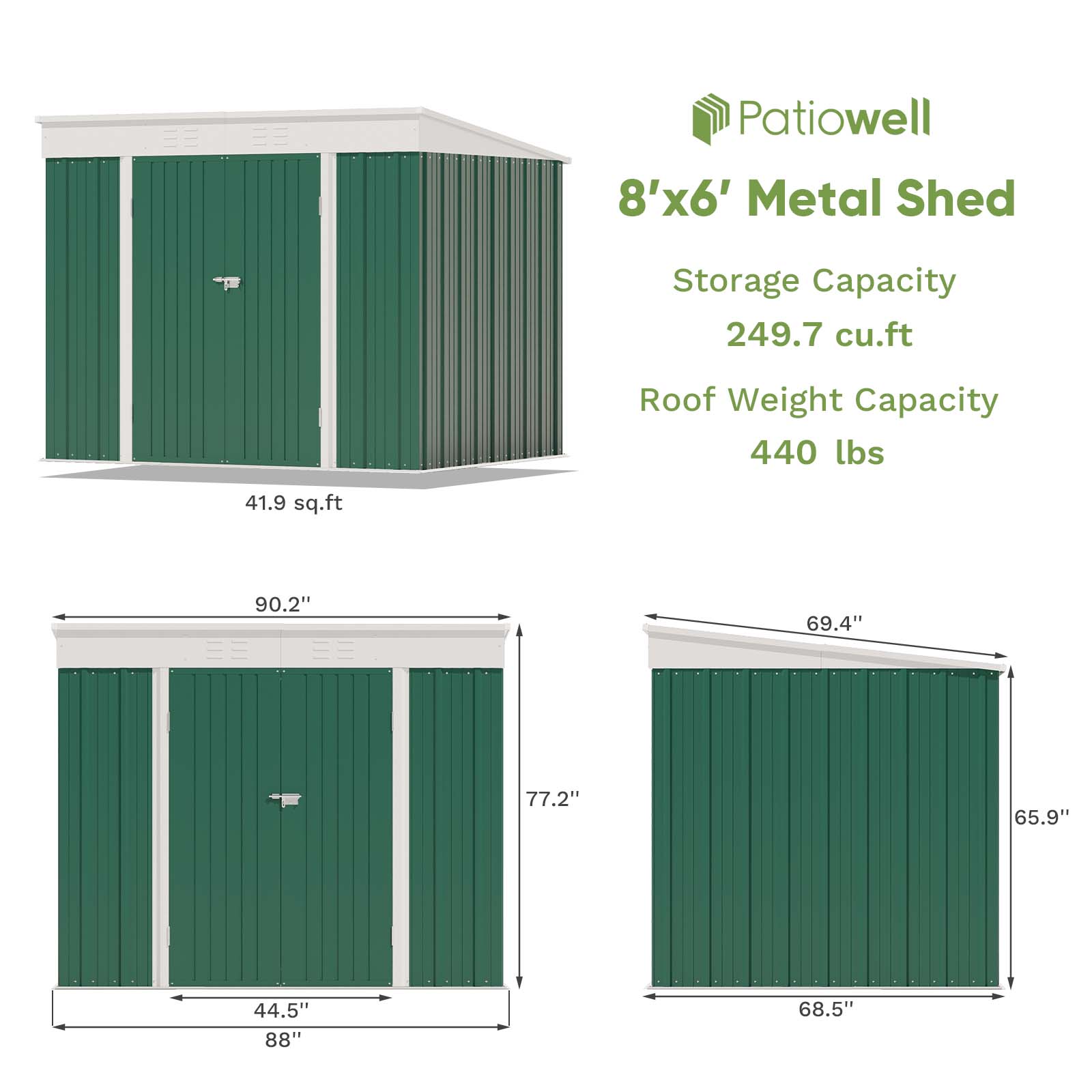 Patiowell WES-PS23-0288A-9 Metal-Storage-Buildings-Sheds - View #8