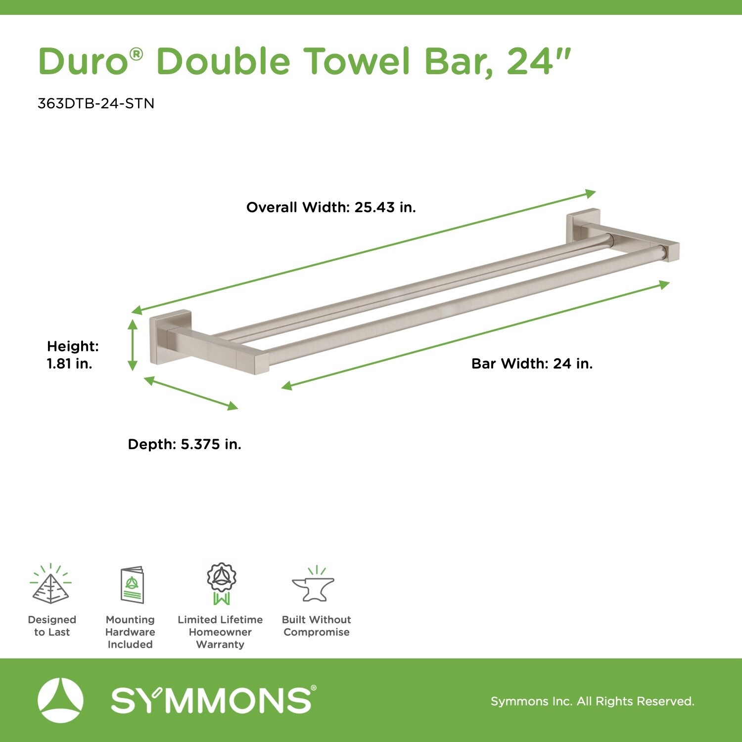 Symmons 363DTB-24-STN d060350 - View #4