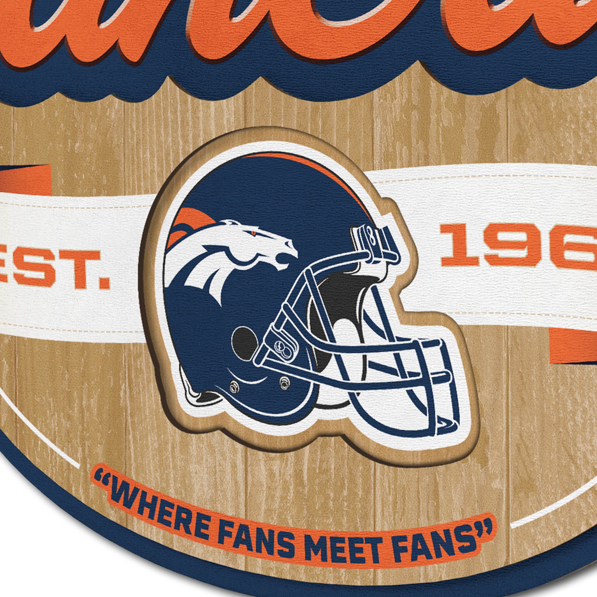 YouTheFan NFL Denver Broncos Fan Cave Sign