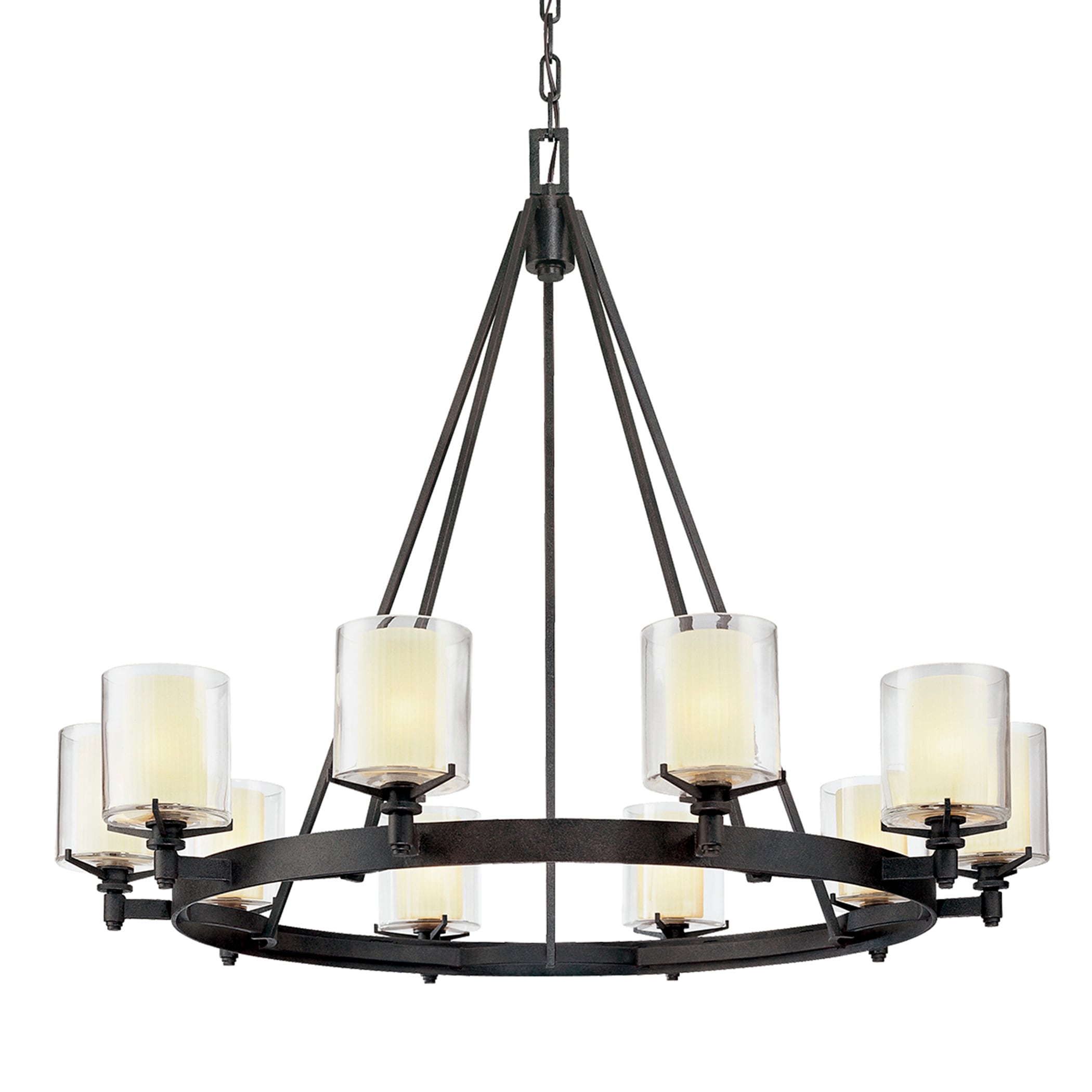 Troy Lighting F1710FR Arcadia 10-Light French Iron Transitional Dry rated Chandelier