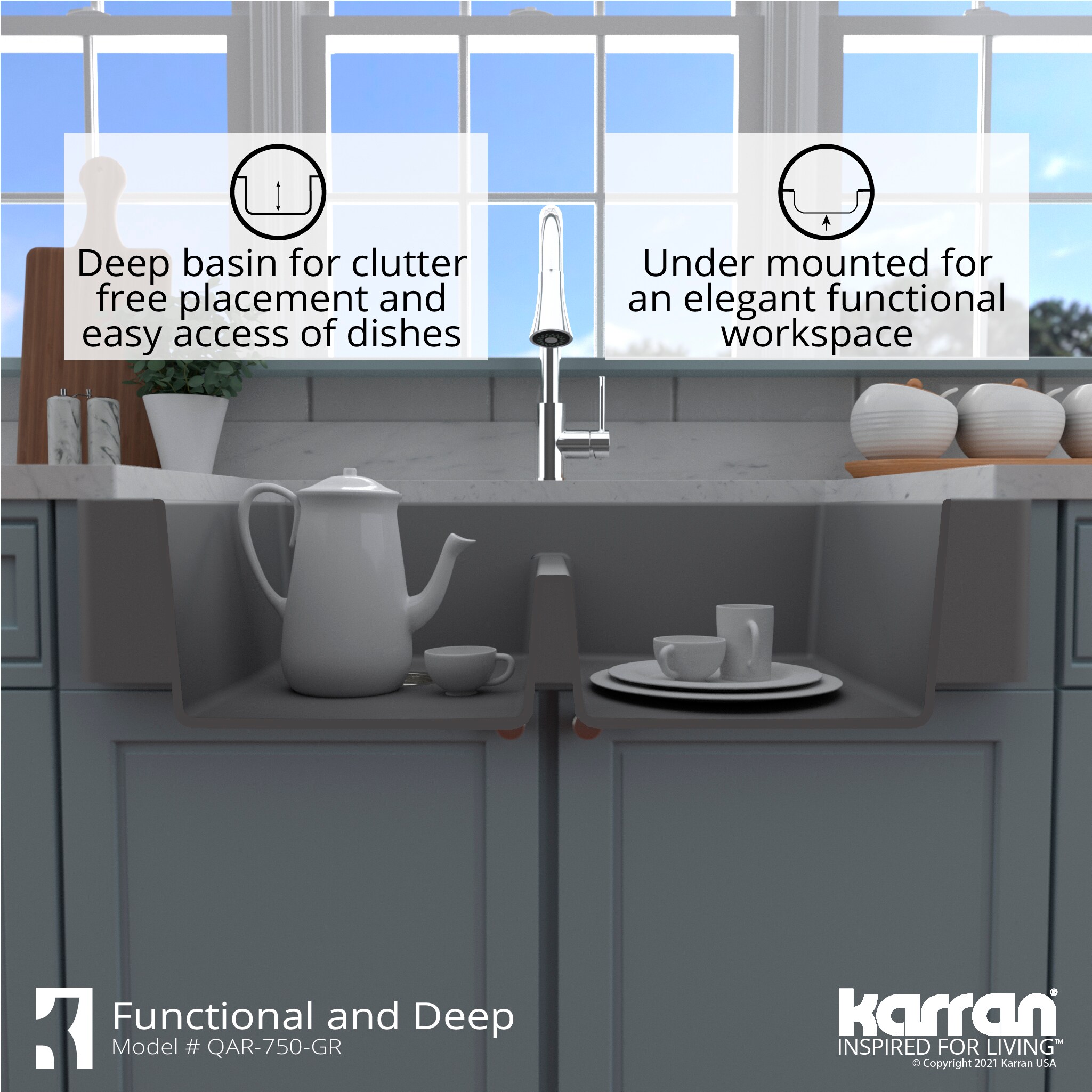 Karran QAR-750-GR-PK1 Kitchen-Sinks - View #10