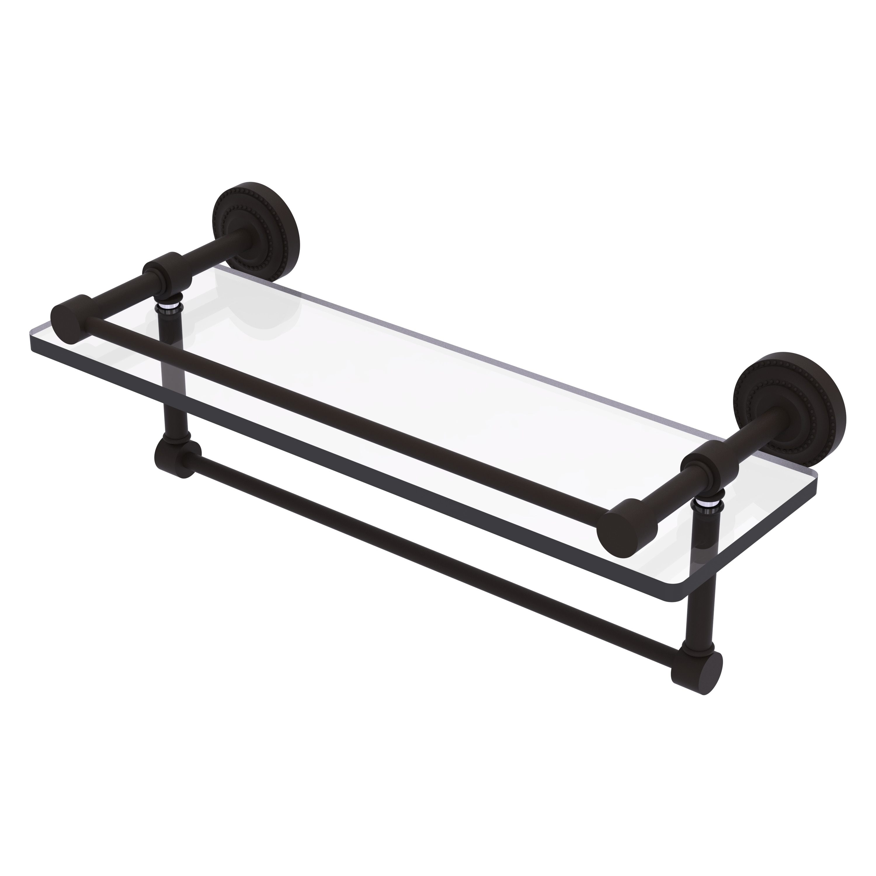 Allied Brass DT-1TB/16-GAL-ORB Dottingham Oil-rubbed Bronze Wall mount Bathroom Shelf ( 16-in x 5-in x 5-in )
