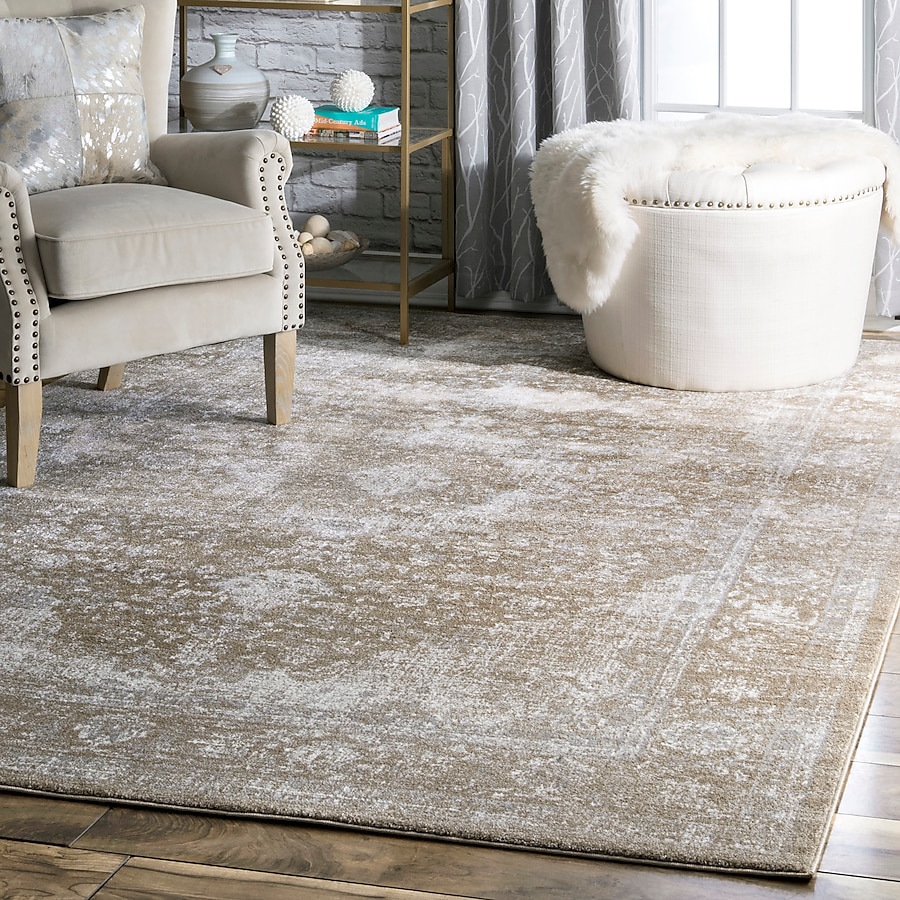 nuLOOM 8 x 10 Brown Indoor Distressed/Overdyed Vintage Area Rug nuLOOM 8 x 10 Brown Indoor Distressed/Overdyed Vintage Area Rug