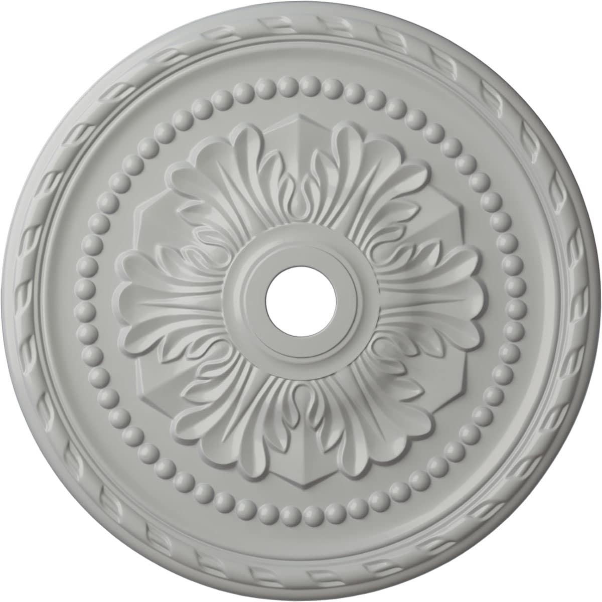 Ekena Millwork CM31PMFRF Palmetto 31.5-in W x 31.5-in L Painted Frost Polyurethane Whole Ceiling Medallion