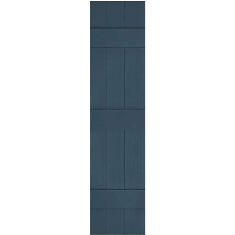 Ekena Millwork LJ5C17X07800CB Lifetime Custom Five Board Joined 17.5-in W x 78-in H Classic Blue Board and Batten Exterior Shutters (2-Pack)