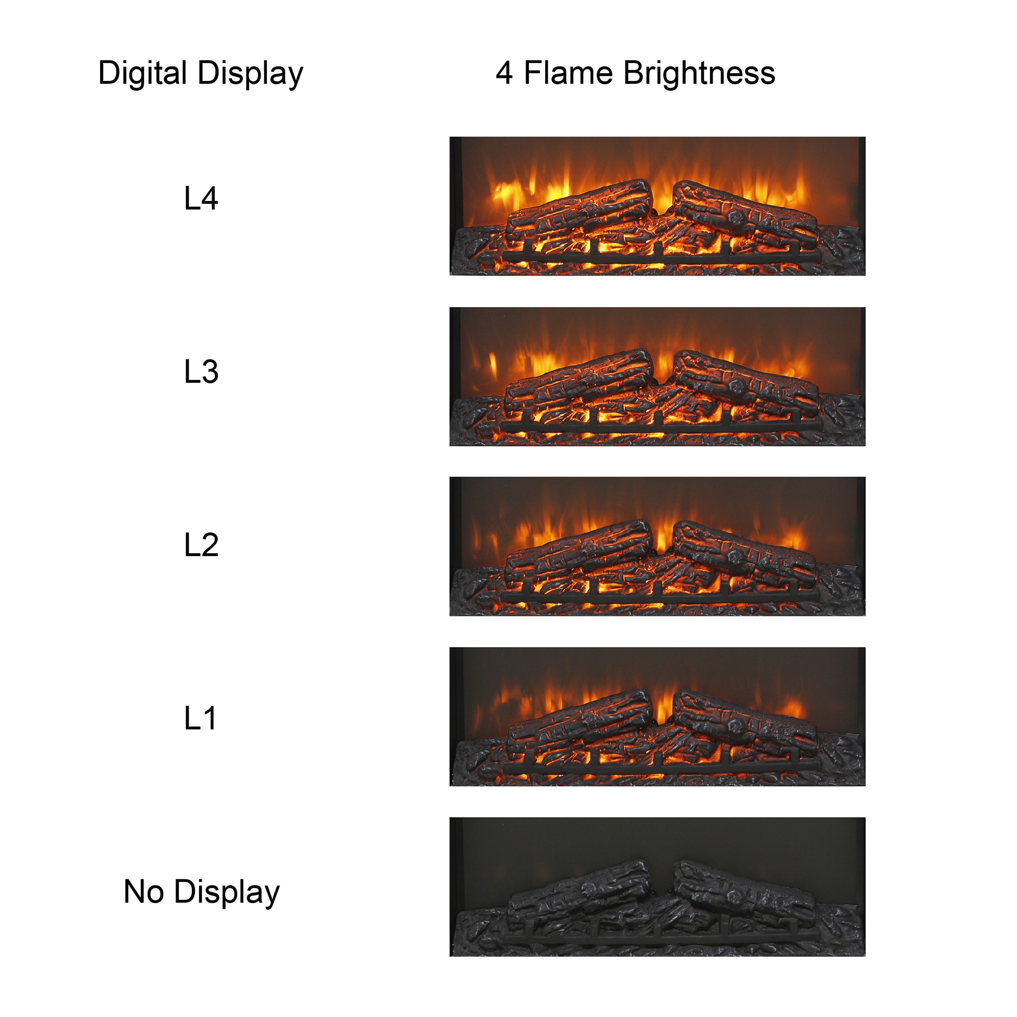 SINOFURN SYC070027BK Electric-Fireplace-Fireboxes - View #2