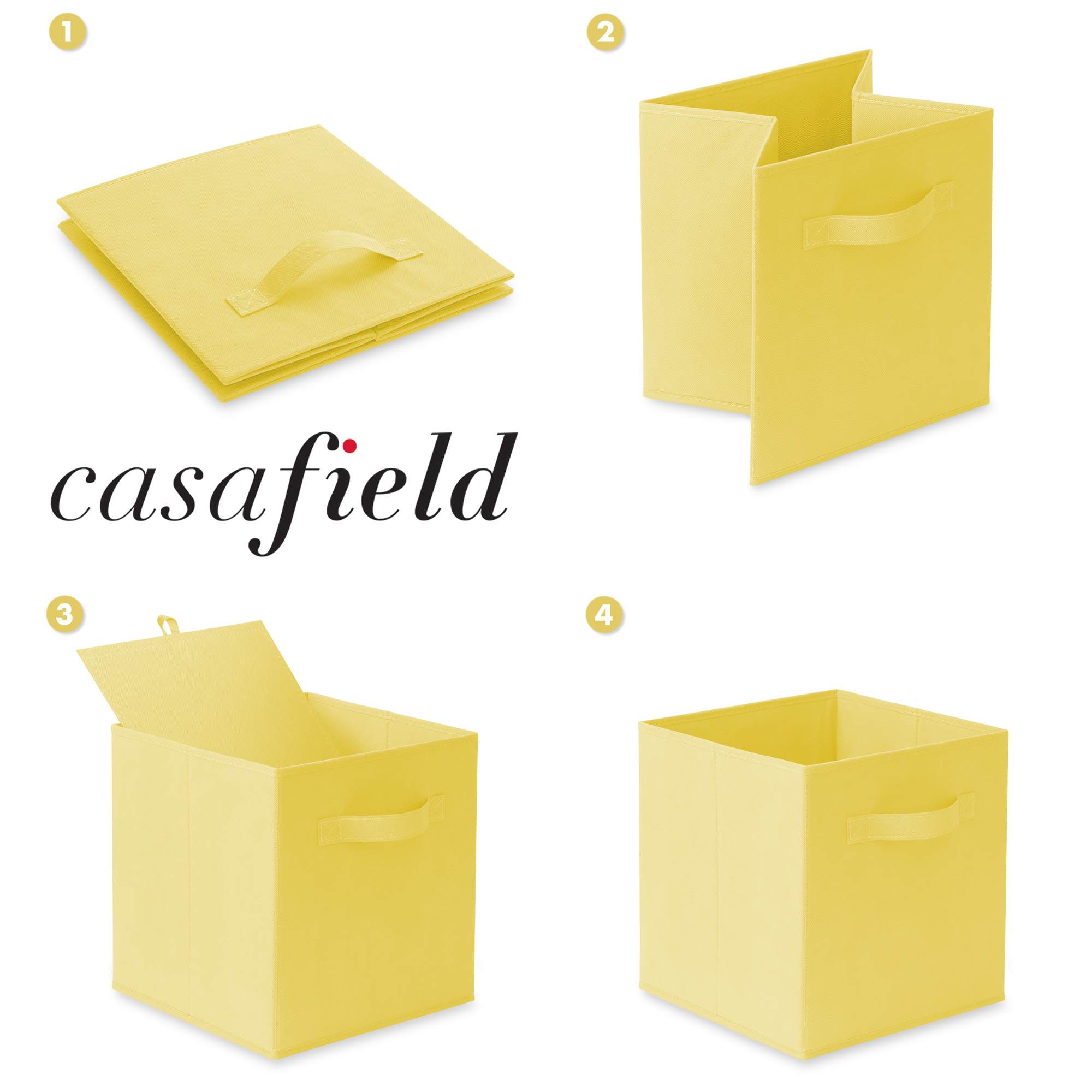 Casafield HOM-STO-6CC-YEL Laminate-Storage-Cubes - View #6