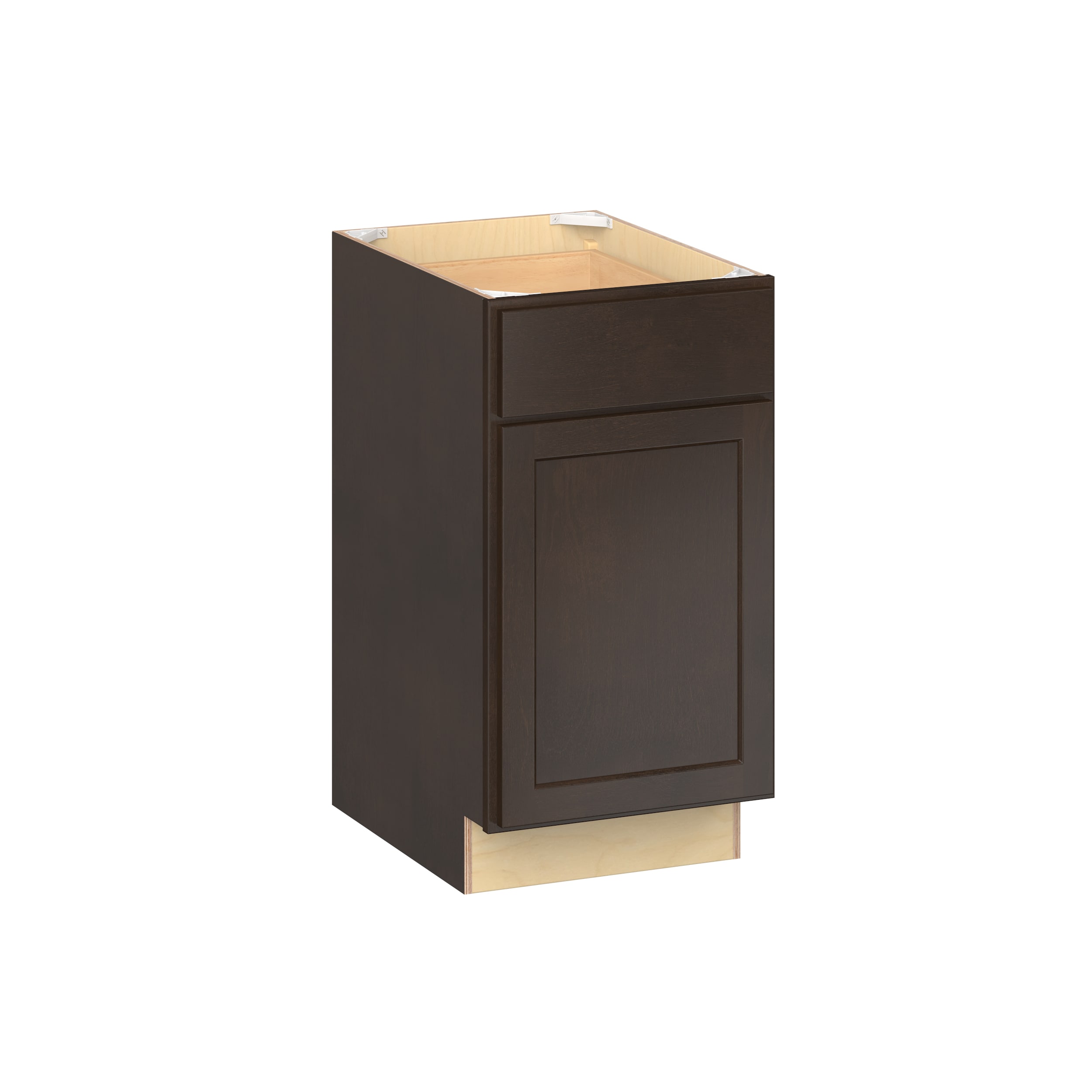 RELIABILT Parkstone II 18-in W x 34.5-in H x 25-in D Espresso Stained Birch Base Fully Assembled Plywood Cabinet Flat Panel Shaker