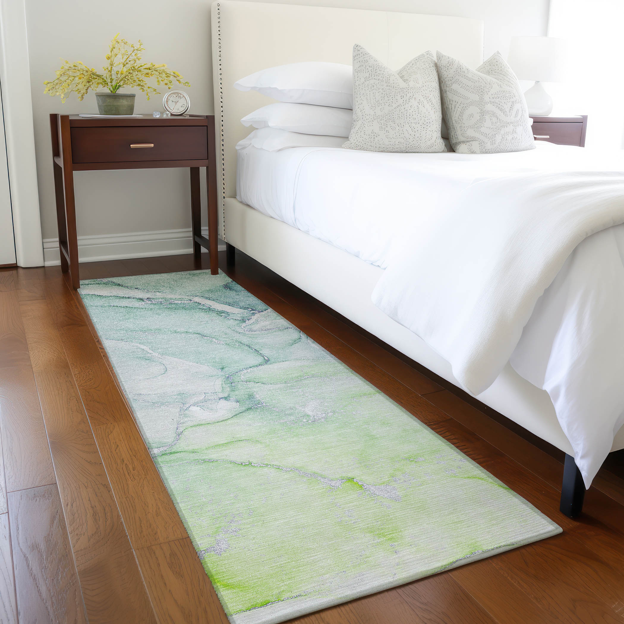 Addison Rugs ACN516GE2X8 Chantille ACN516GE 2 x 7 (ft) Polyester Green Rectangular Indoor/Outdoor Abstract Machine washable Area rug
