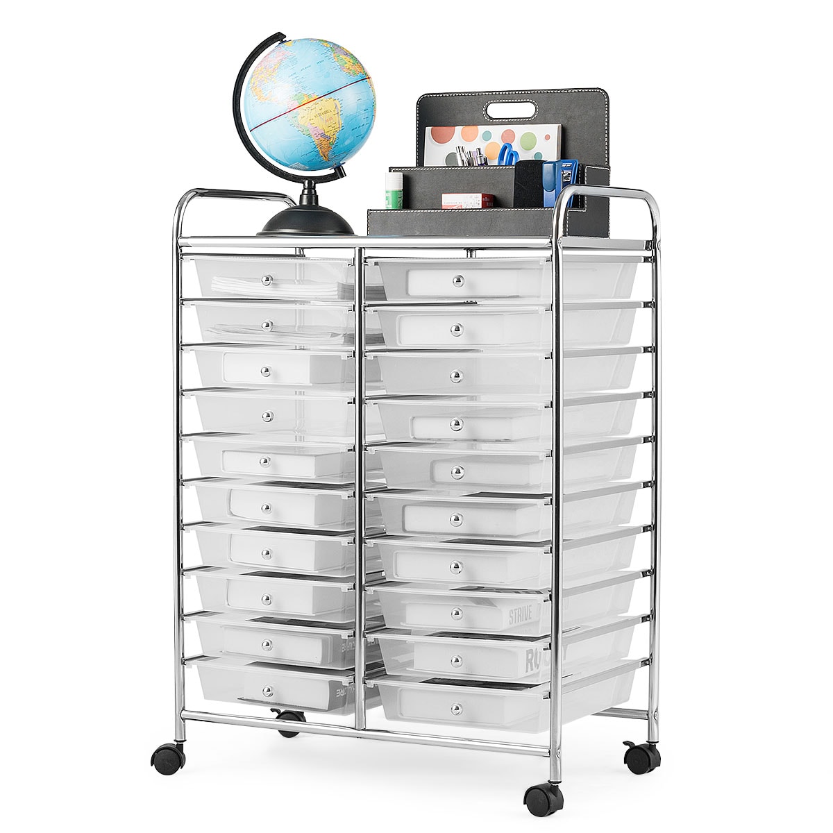 Costway Rolling Storage Cart wIth 15 Drawers