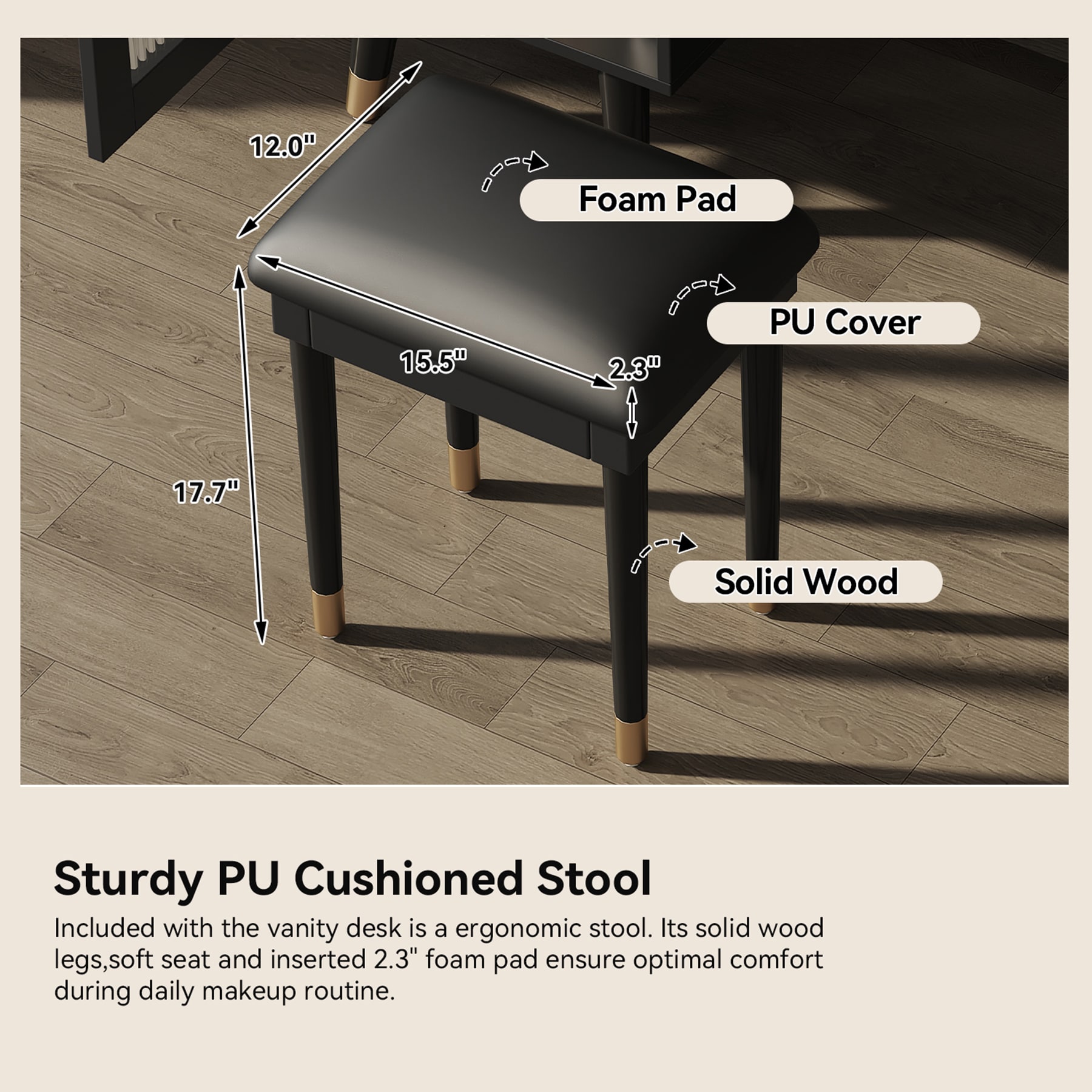 SINOFURN SYC080023WT Bedroom-Vanities - View #3