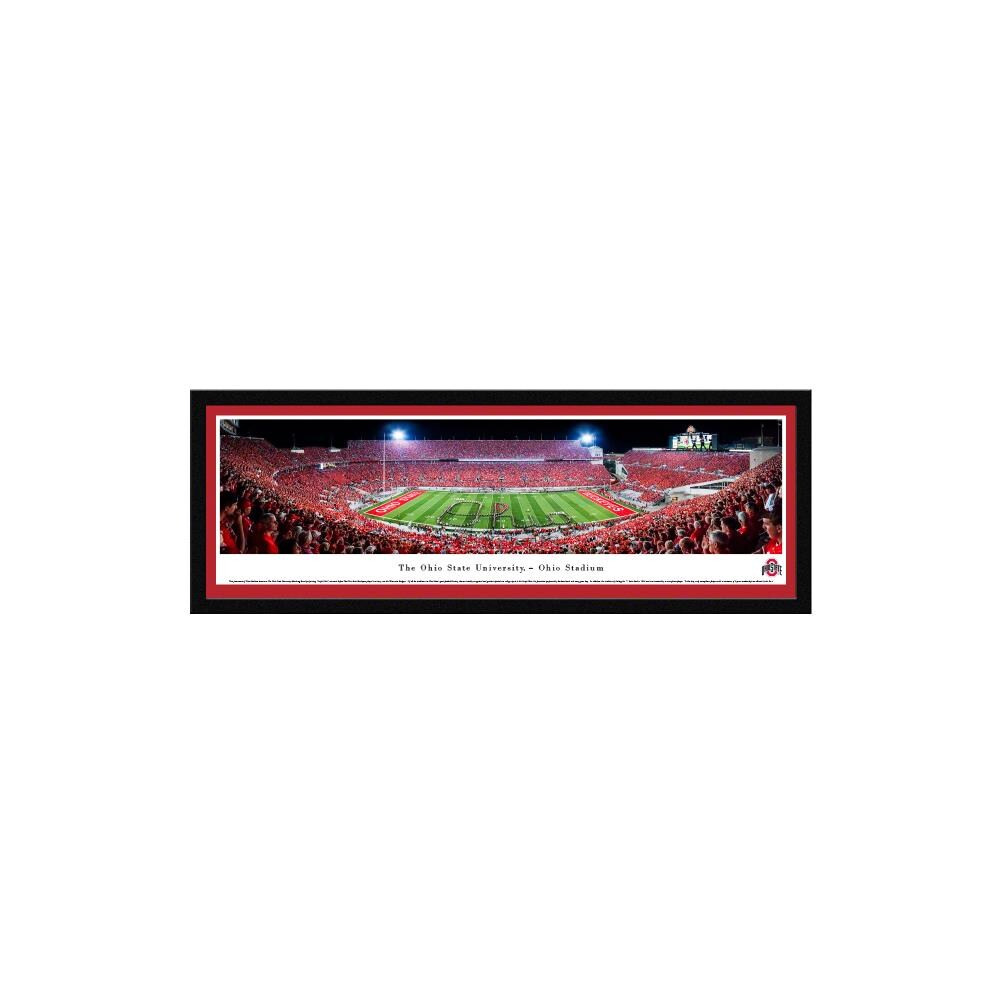 Blakeway Panoramas OSU2M Ohio State Buckeyes James Blakeway Black Metal Framed 15.5-in H x 42-in W Sports Paper Print