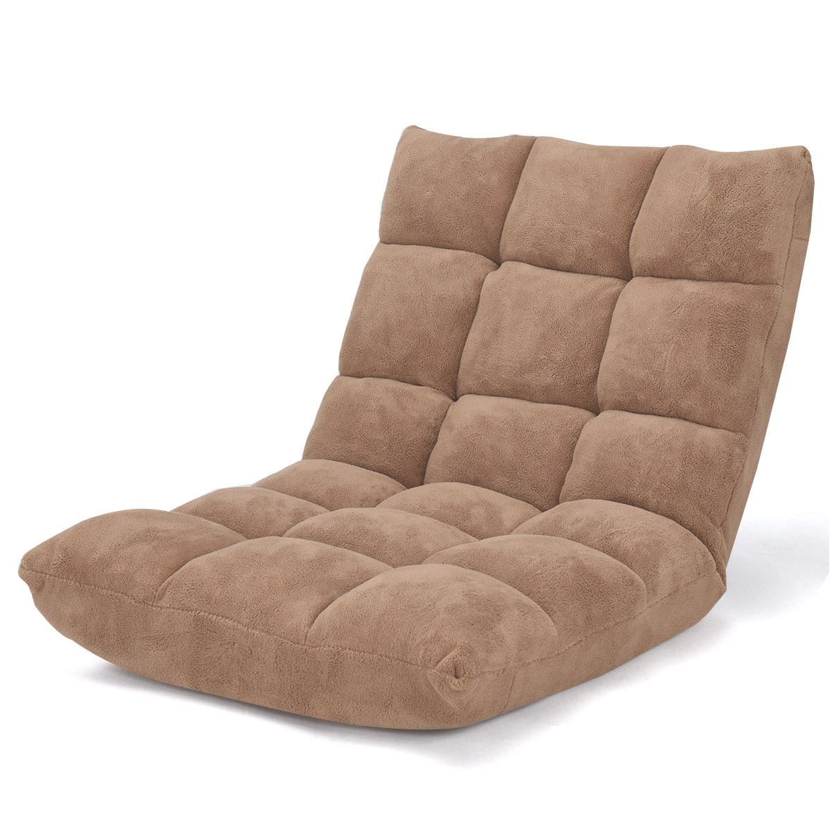 Costway HW57991BE 45.5-in Modern Beige Reclining Sofa