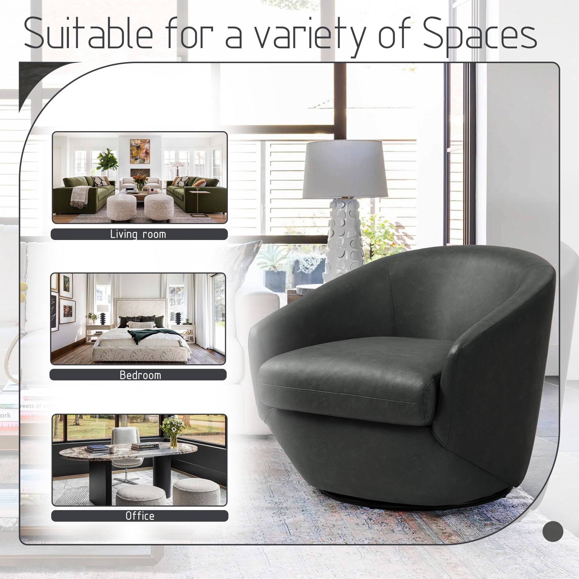 Dreamsidea LS-CH0043-P BLACK chairs - View #4