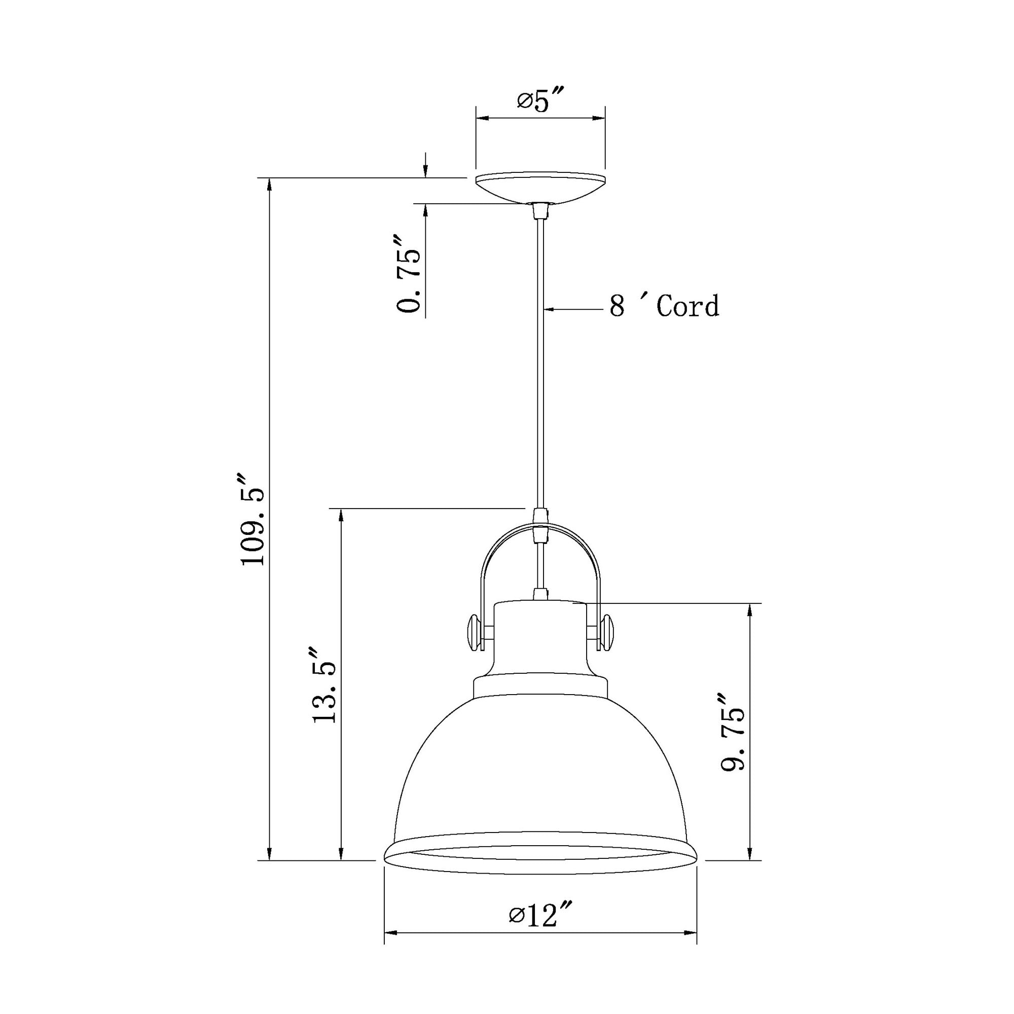 Forte Lighting Harmon Antique Bronze Industrial Dome Hanging Pendant ...