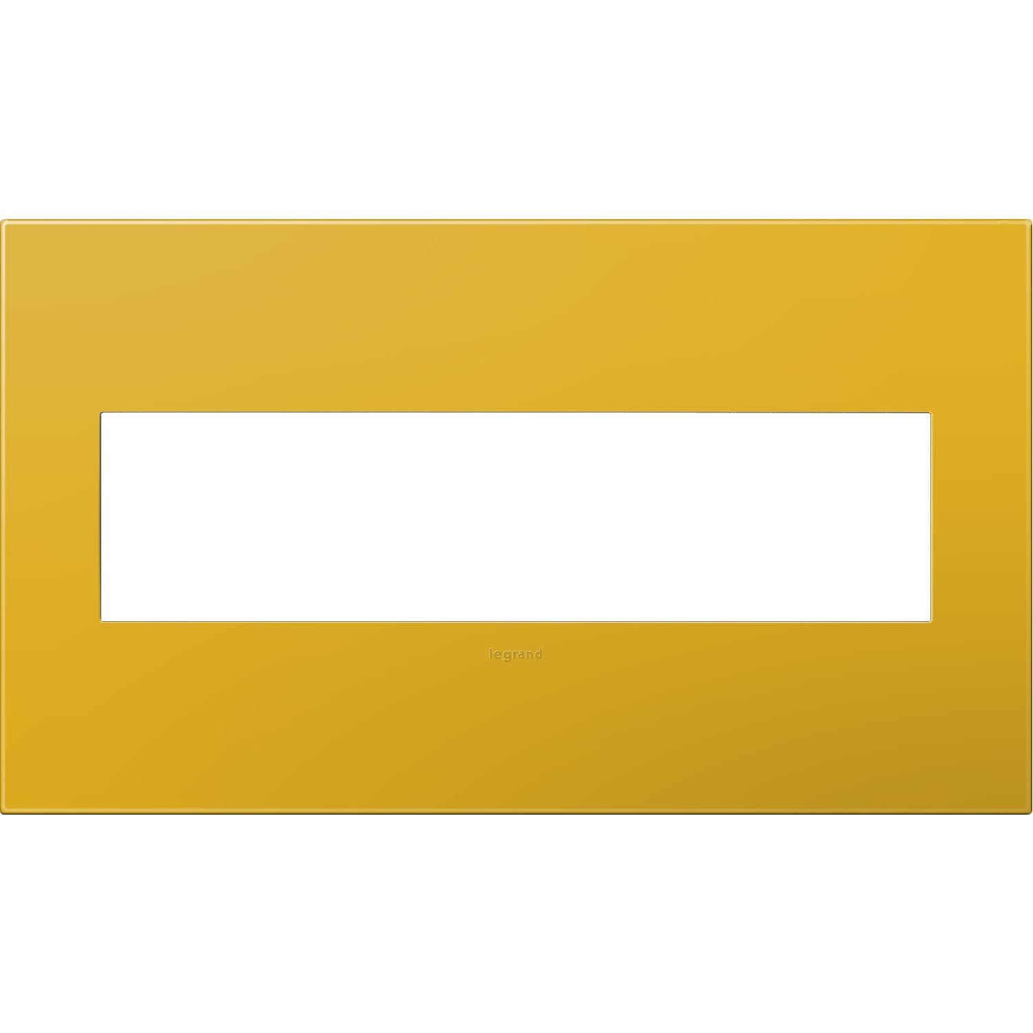 Legrand AWP4GHY4 adorne 4-Gang Specialty Size Honey Plastic Indoor Screwless Square Wall Plate