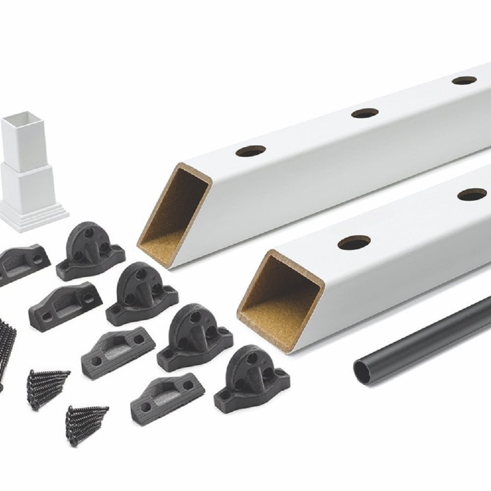 Trex WTRD0836SSELKFS Select 8-ft x 36-in Classic White Composite Deck Stair Rail Kit